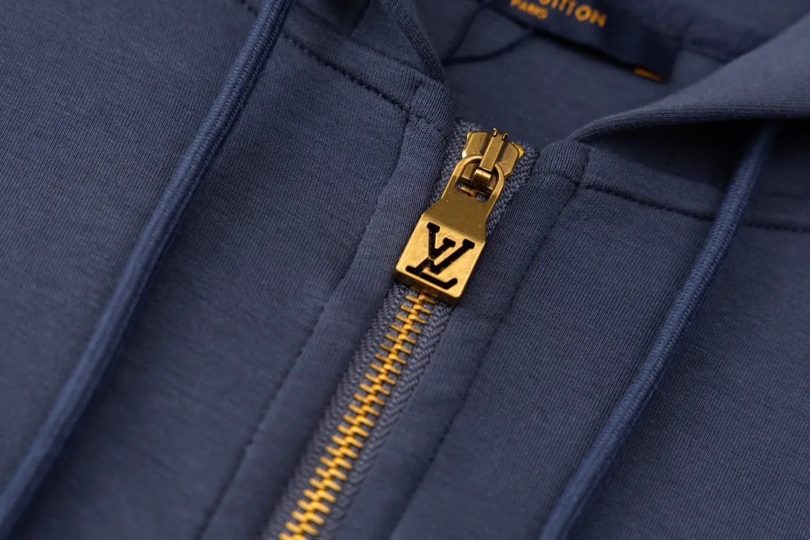 Logo Embroidery Pearl Zip-Up Hoodie D24021201 — view 4