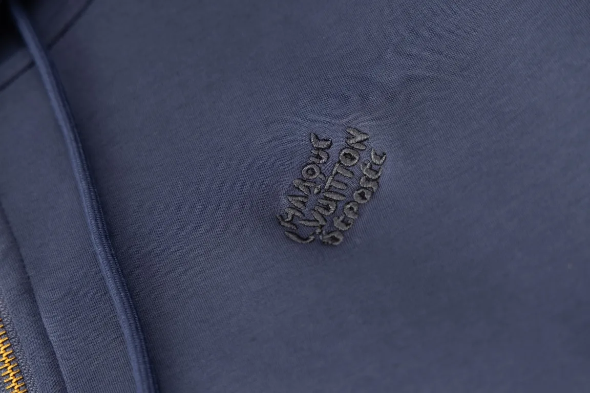 Logo Embroidery Pearl Zip-Up Hoodie D24021201 — view 6