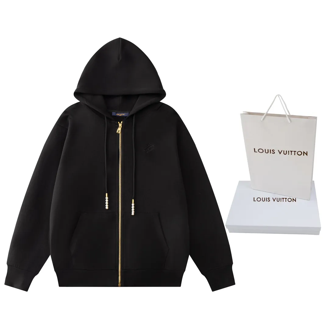 Logo Embroidery Pearl-Zip Hoodie D24021203