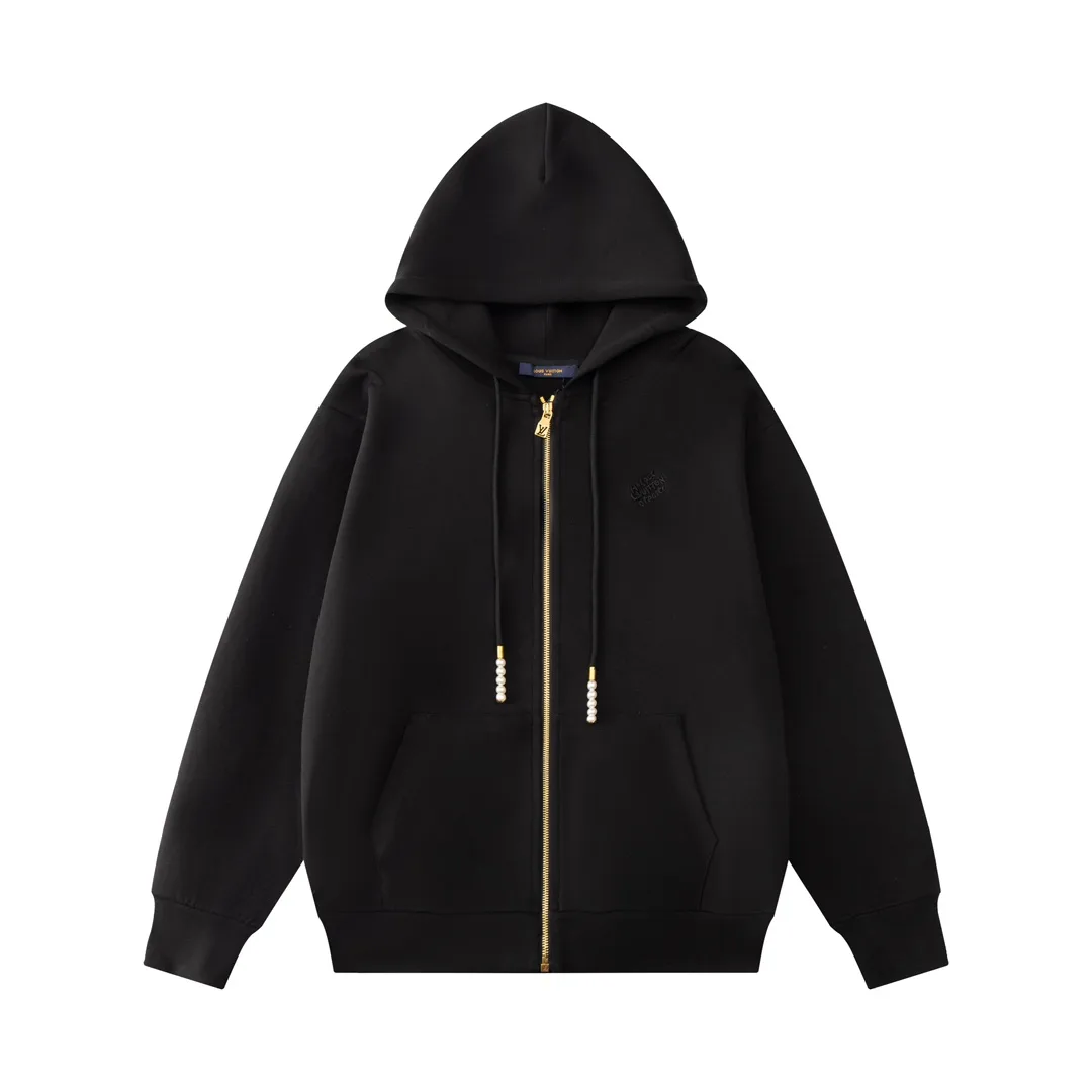 Logo Embroidery Pearl-Zip Hoodie D24021203 — view 2