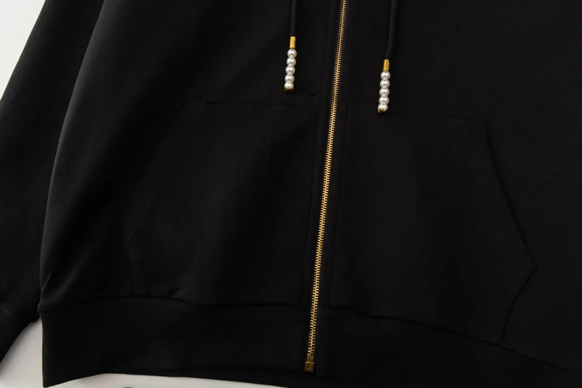 Logo Embroidery Pearl-Zip Hoodie D24021203 — view 7