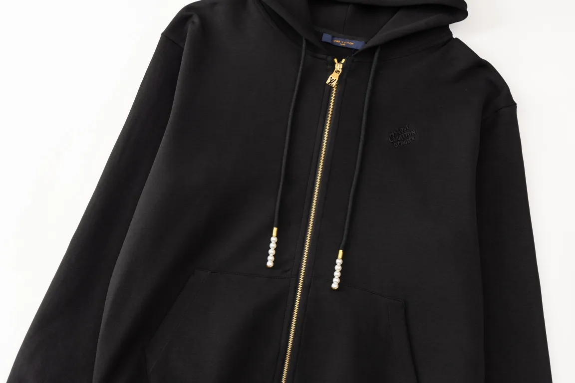 Logo Embroidery Pearl-Zip Hoodie D24021203 — view 9