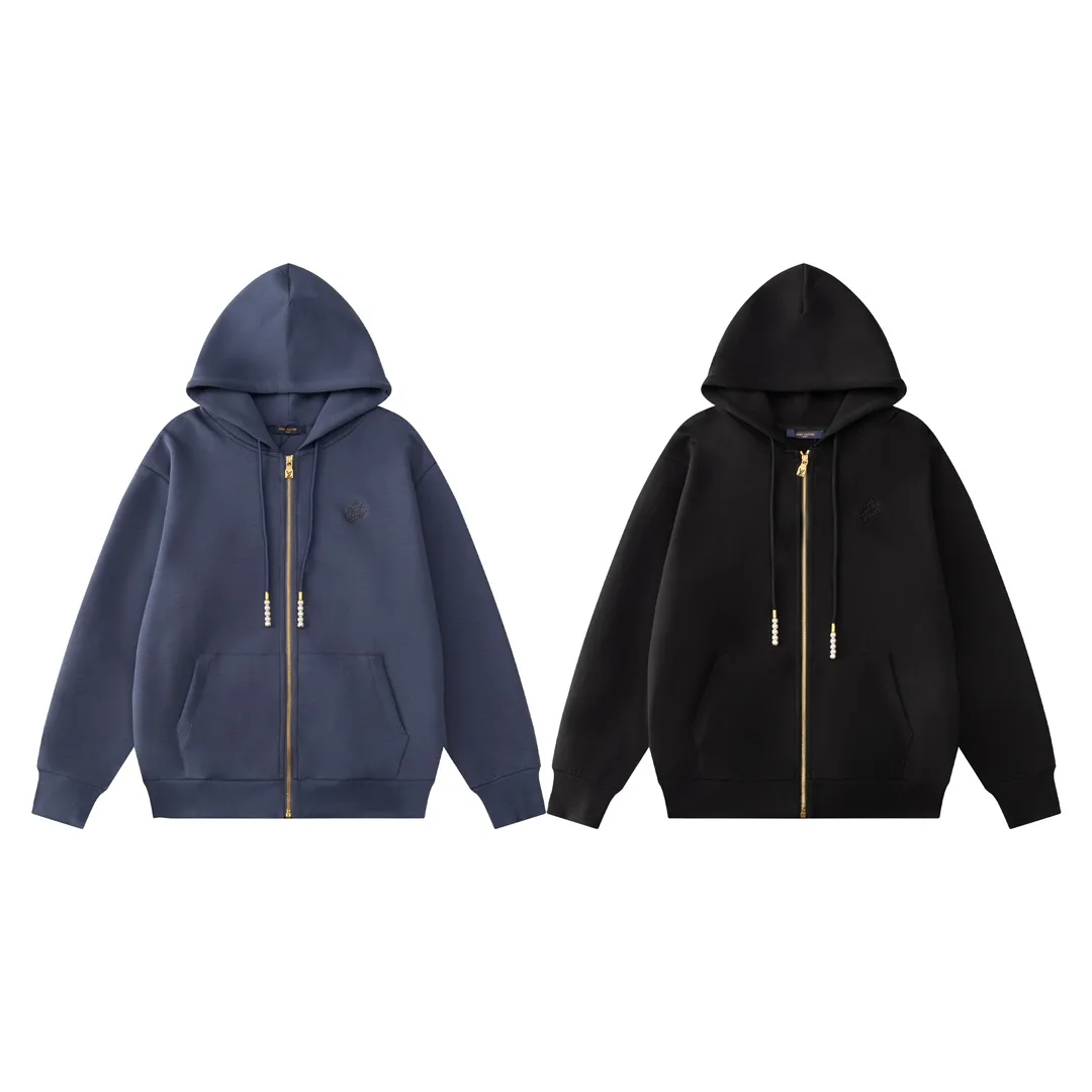 Logo Embroidery Pearl-Zip Hoodie D24021203 — view 12