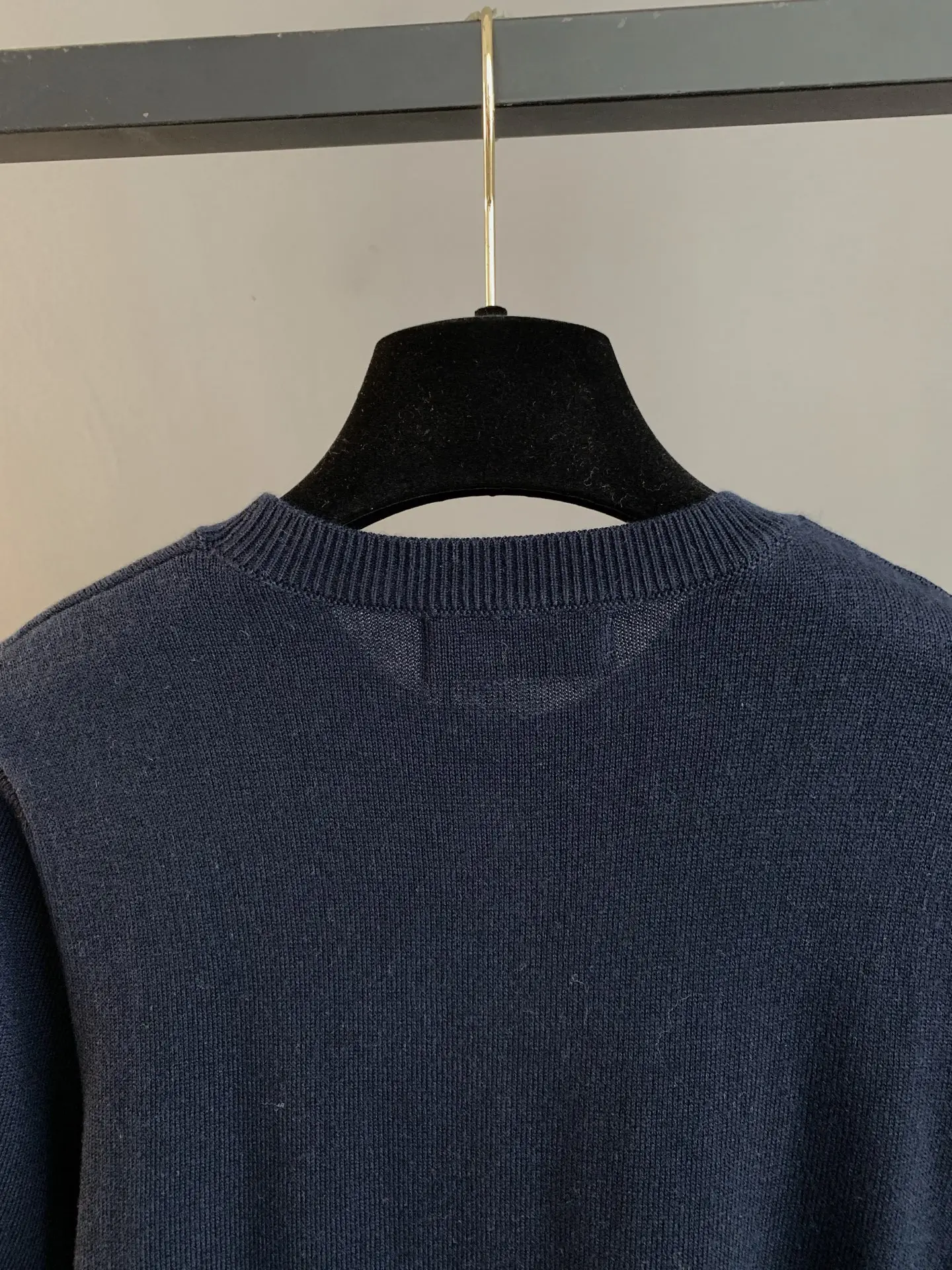 Argyle Intarsia Knit Short-Sleeve Sweater D24024057 — view 4