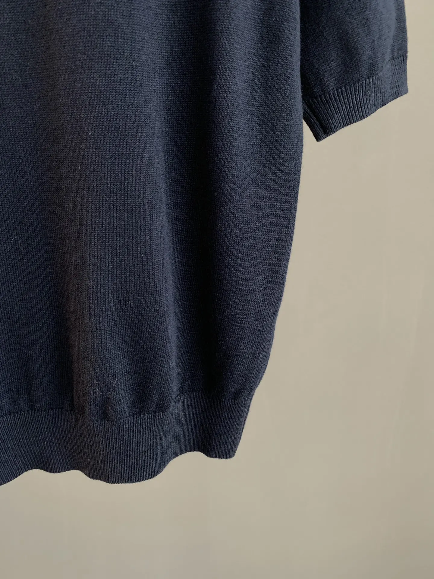 Argyle Intarsia Knit Short-Sleeve Sweater D24024057 — view 6