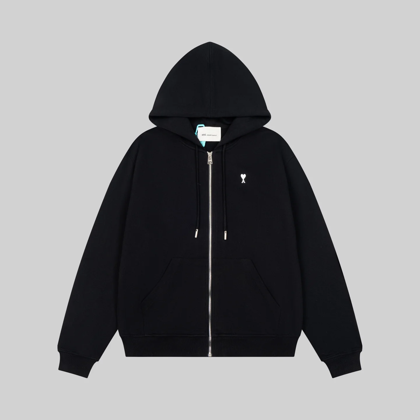 Ami de Cœur Embroidered Zip-Up Hoodie D24021122