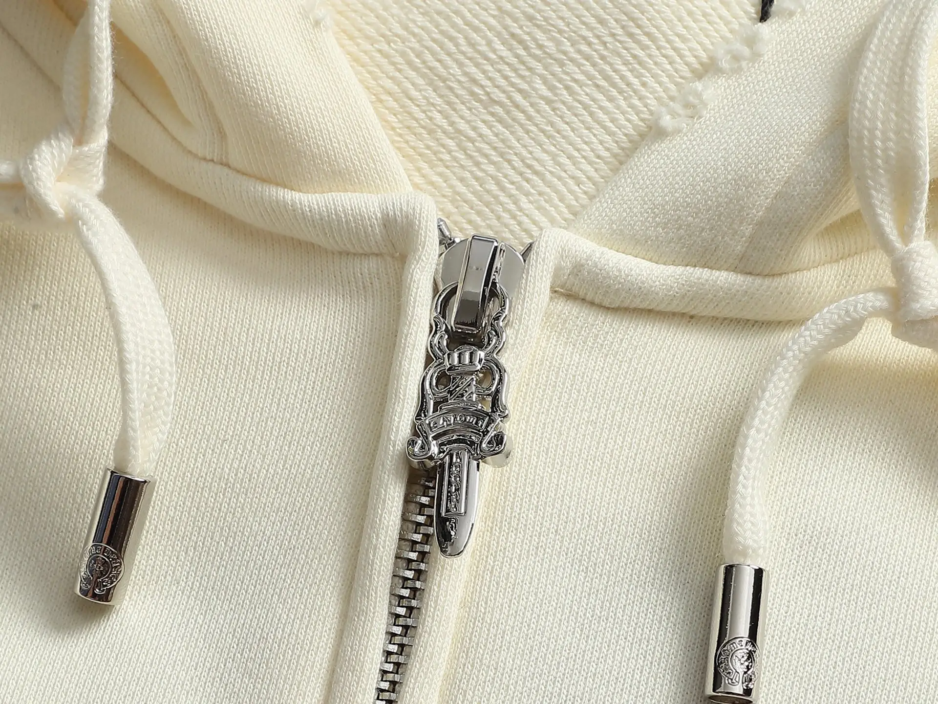 Chrome Hearts Acid-Wash Embroidered Zip-Up Hoodie D24523293 — view 7