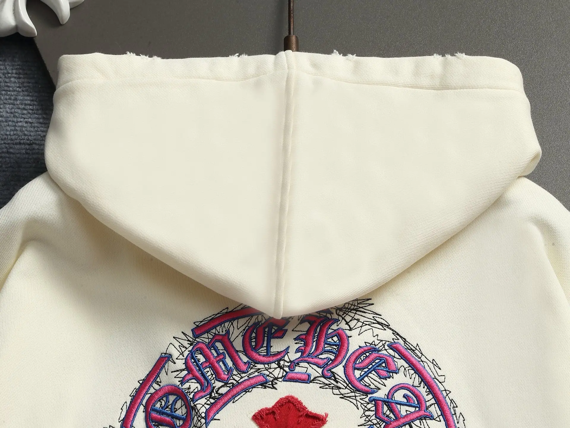Chrome Hearts Acid-Wash Embroidered Zip-Up Hoodie D24523293 — view 12