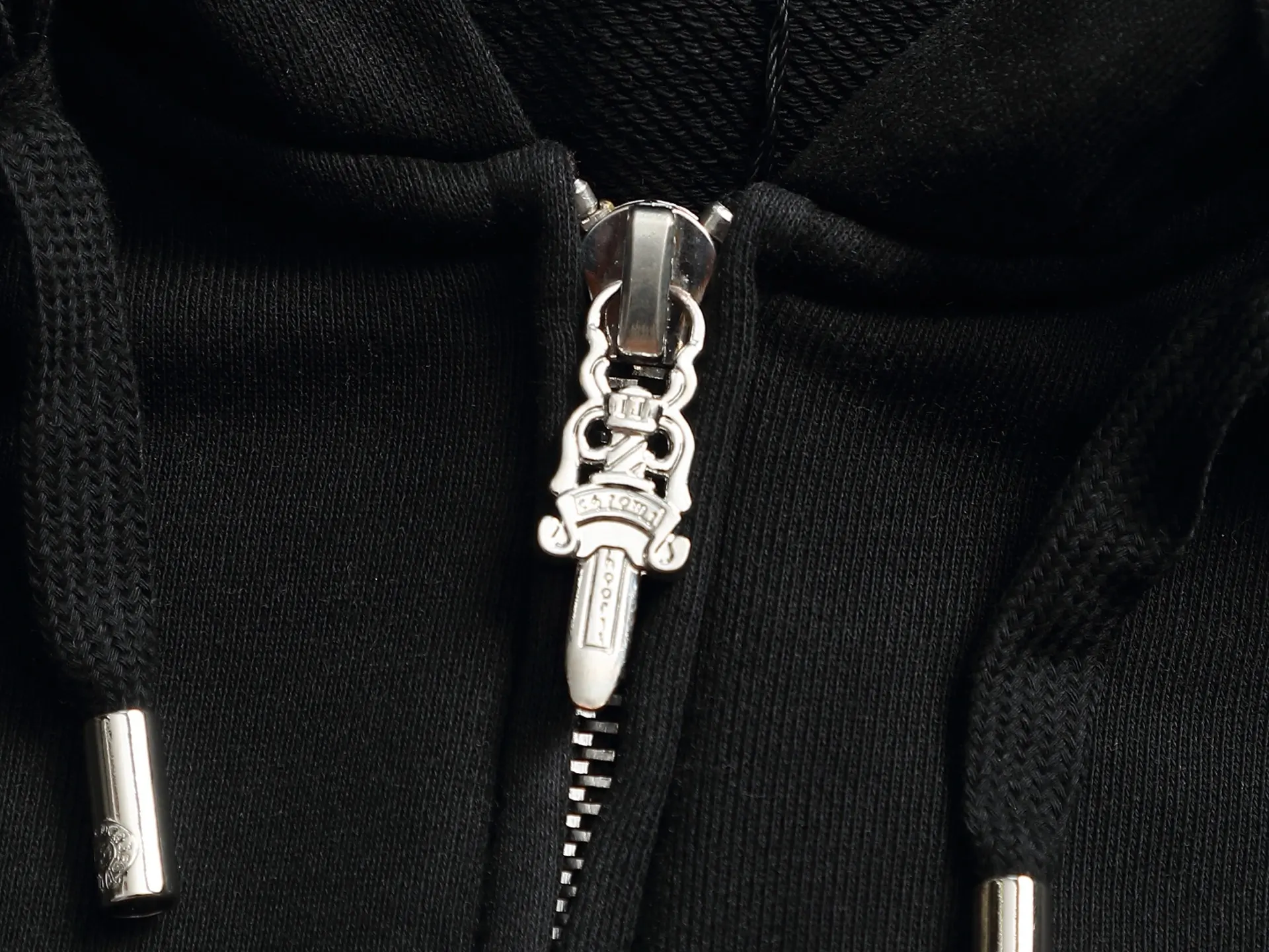 Chrome Hearts Acid-Wash Embroidered Zip-Up Hoodie D24523294 — view 7