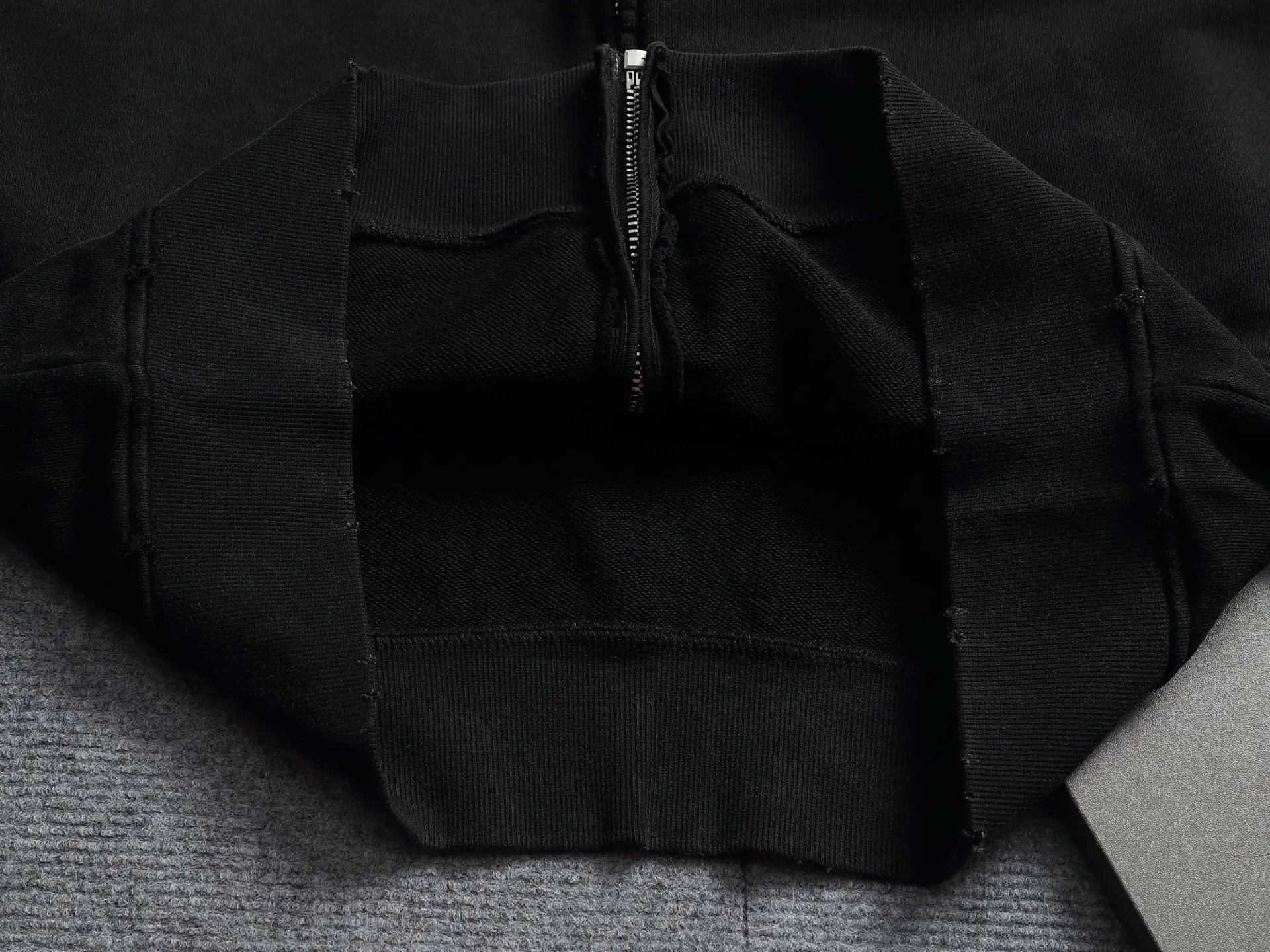 Chrome Hearts Acid-Wash Embroidered Zip-Up Hoodie D24523294 — view 9