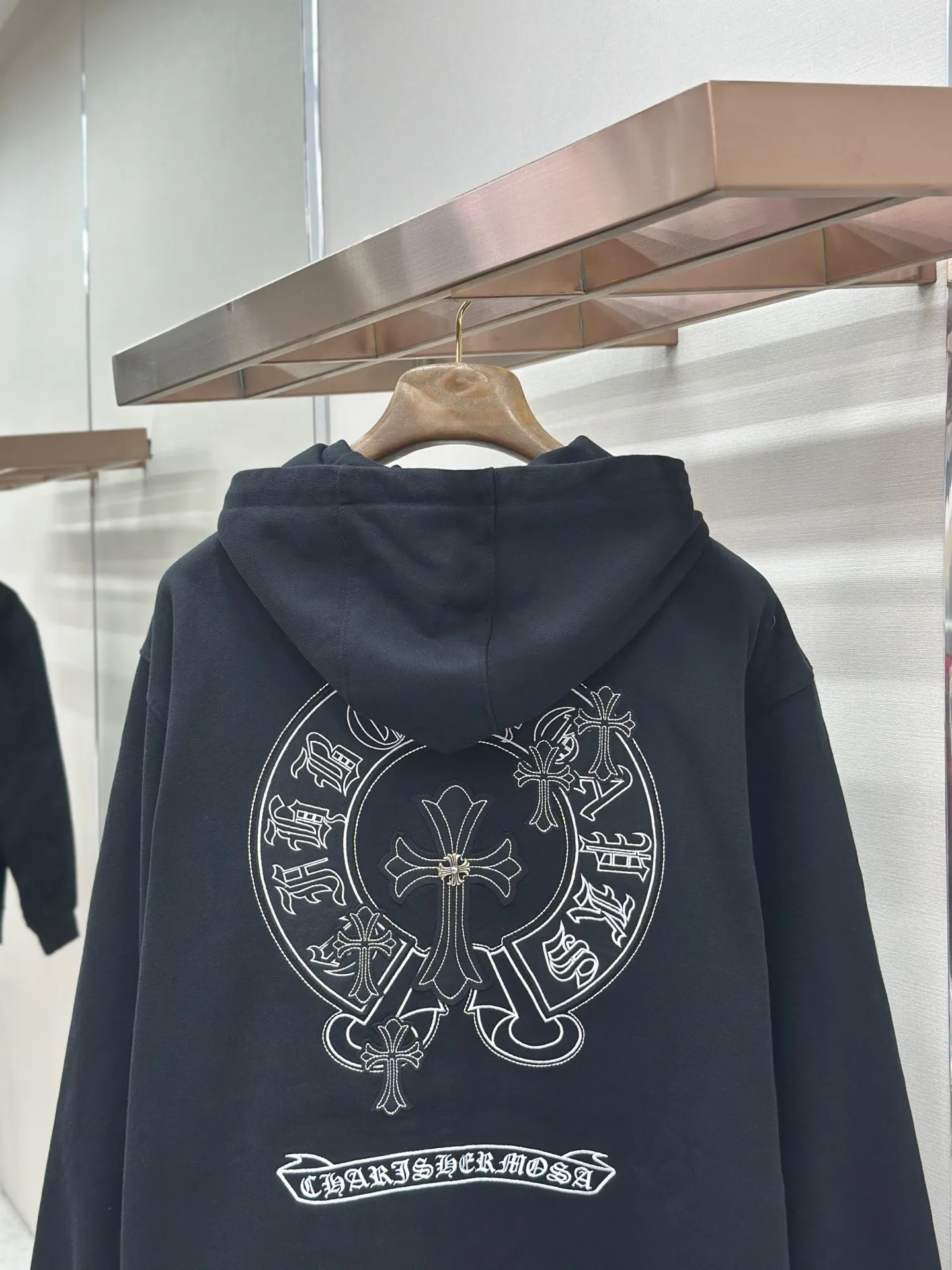 Logo Embroidered Zip-Up Hoodie D24522750 — view 8