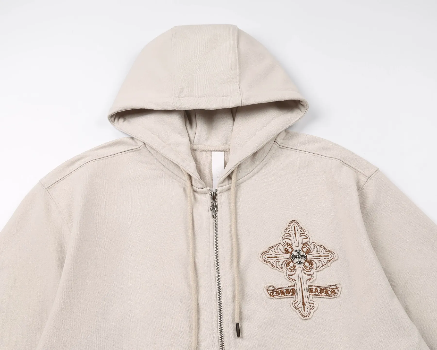 Embroidered Logo Cotton-Blend Hoodie D24522756 — view 3