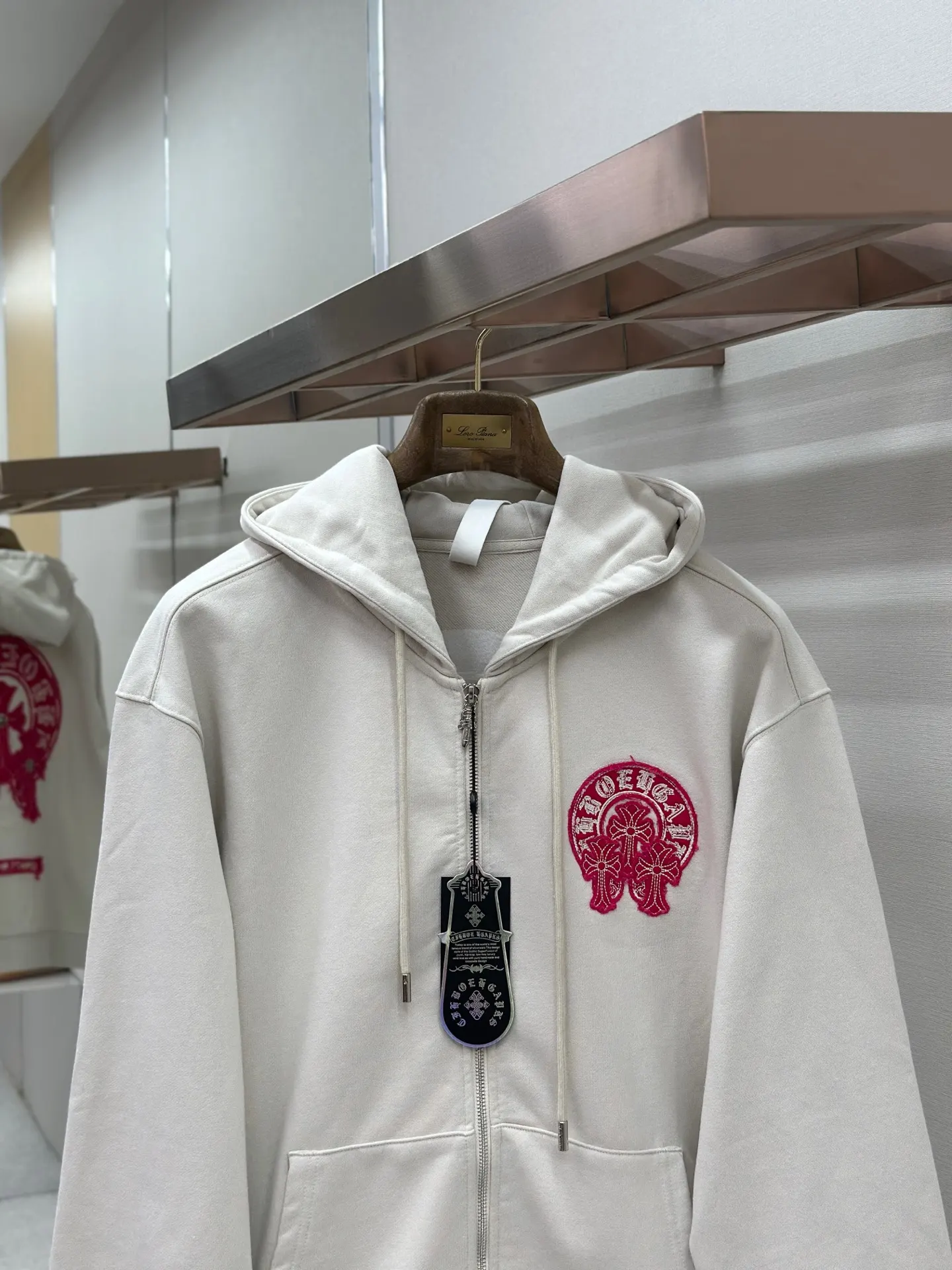 Chrome Hearts Logo Embroidered Zip-Up Hoodie D24522753 — view 4