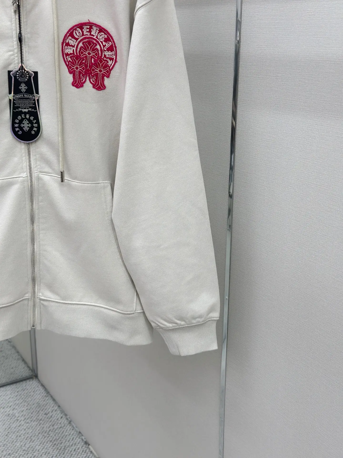 Chrome Hearts Logo Embroidered Zip-Up Hoodie D24522753 — view 7