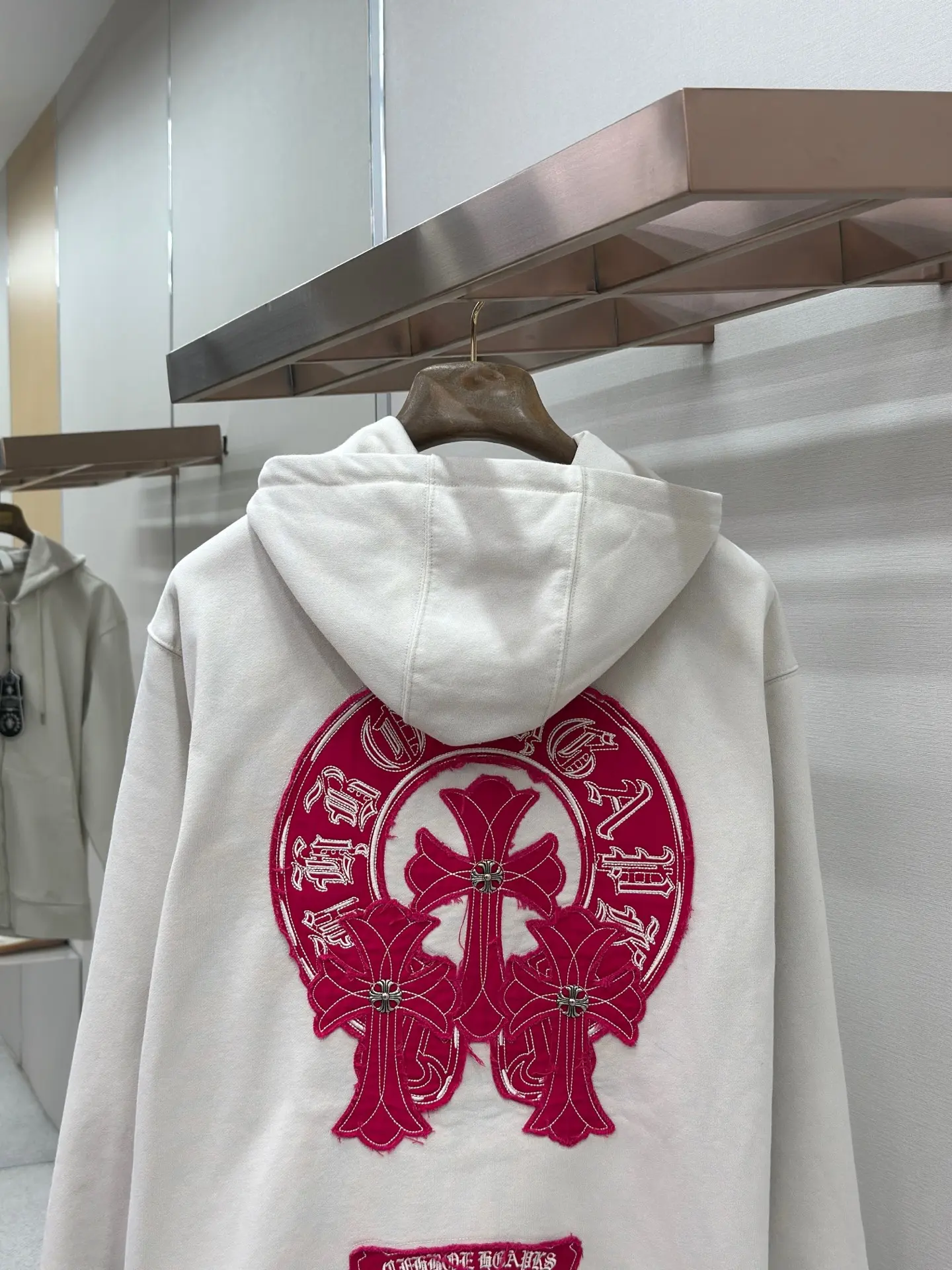 Chrome Hearts Logo Embroidered Zip-Up Hoodie D24522753 — view 8