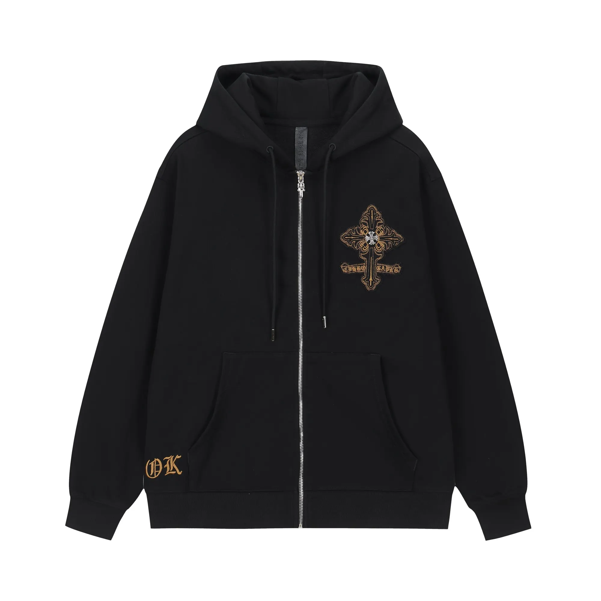 Embroidered Patchwork Zip-Up Hoodie D24522758 — view 2