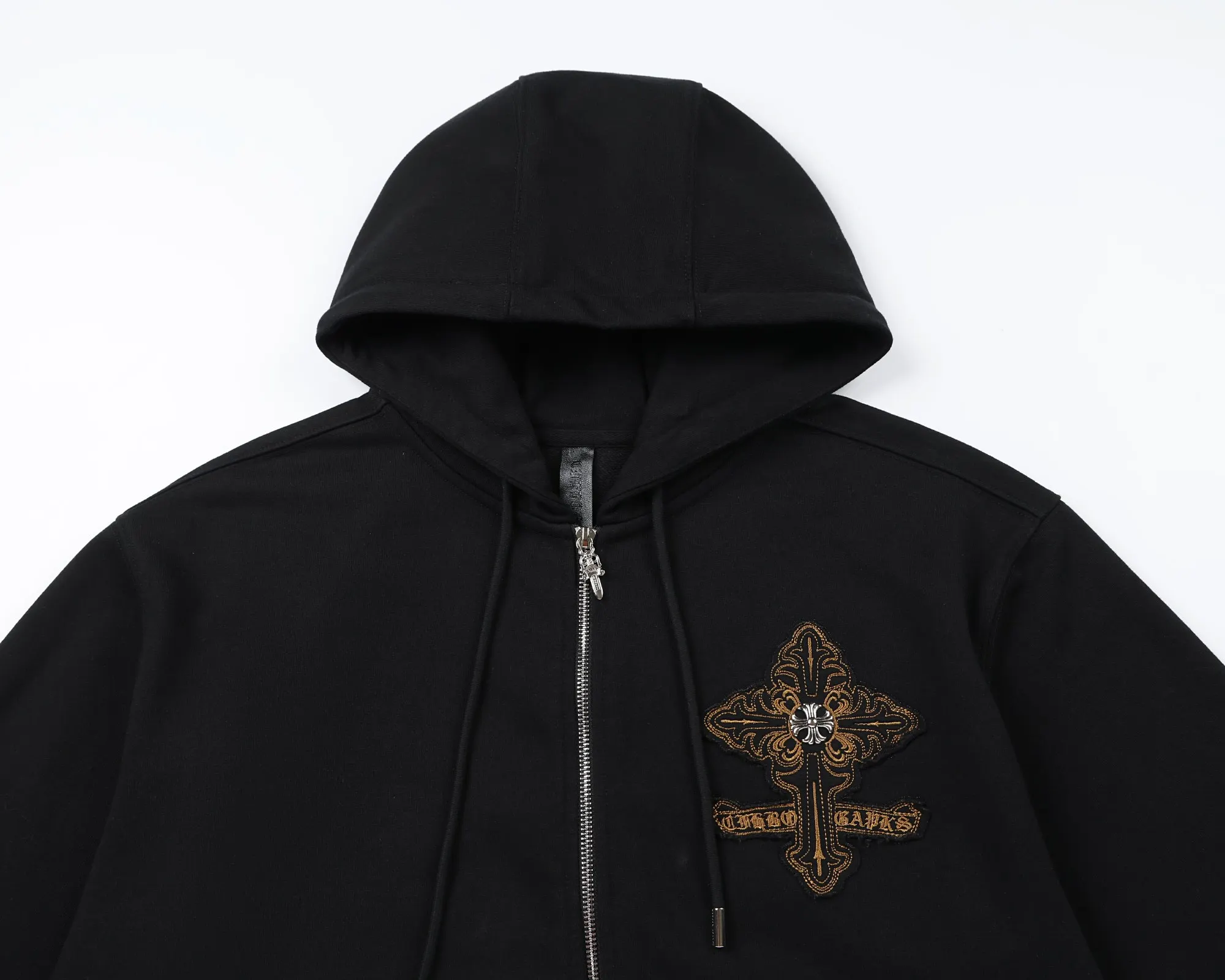 Embroidered Patchwork Zip-Up Hoodie D24522758 — view 3