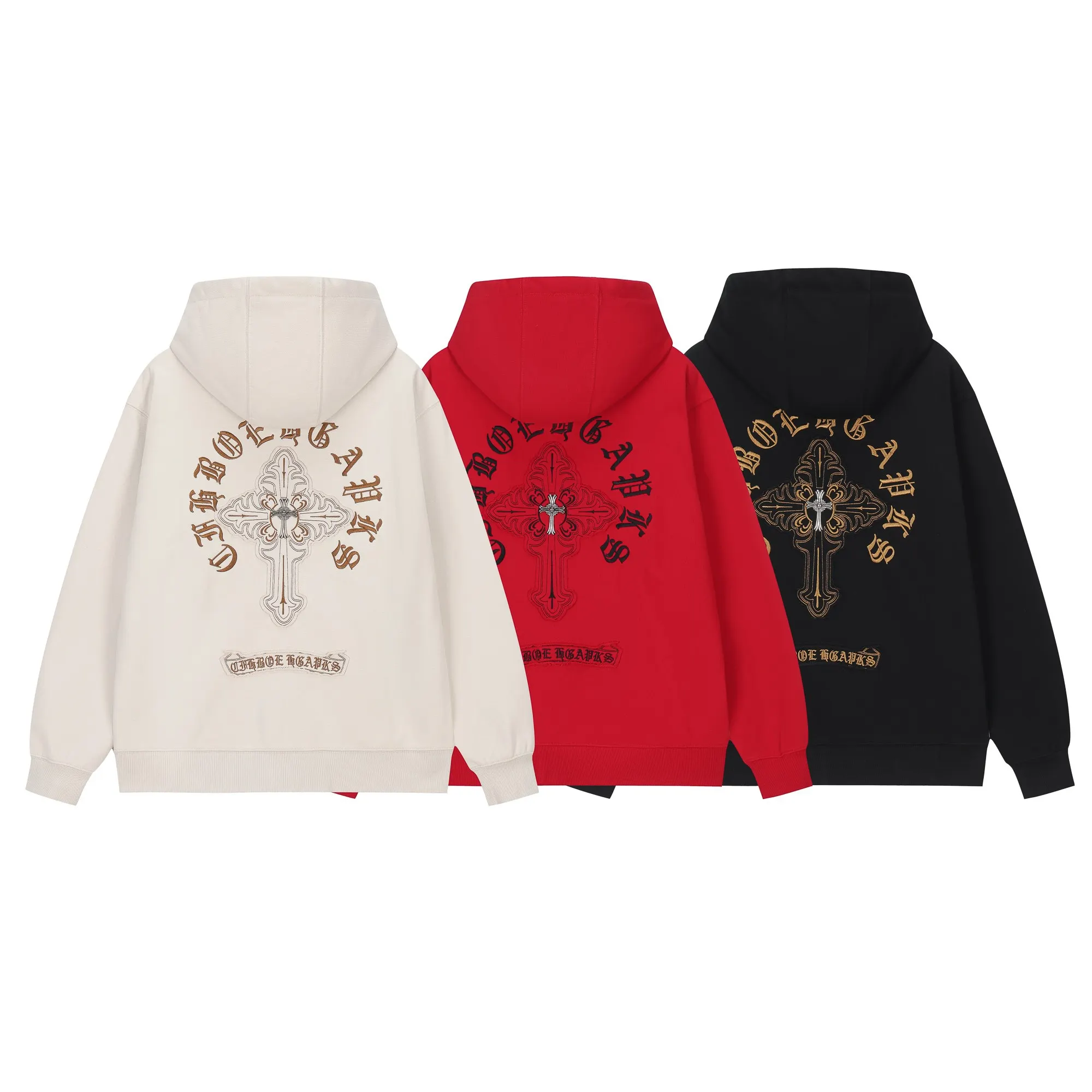 Embroidered Patchwork Zip-Up Hoodie D24522758 — view 8