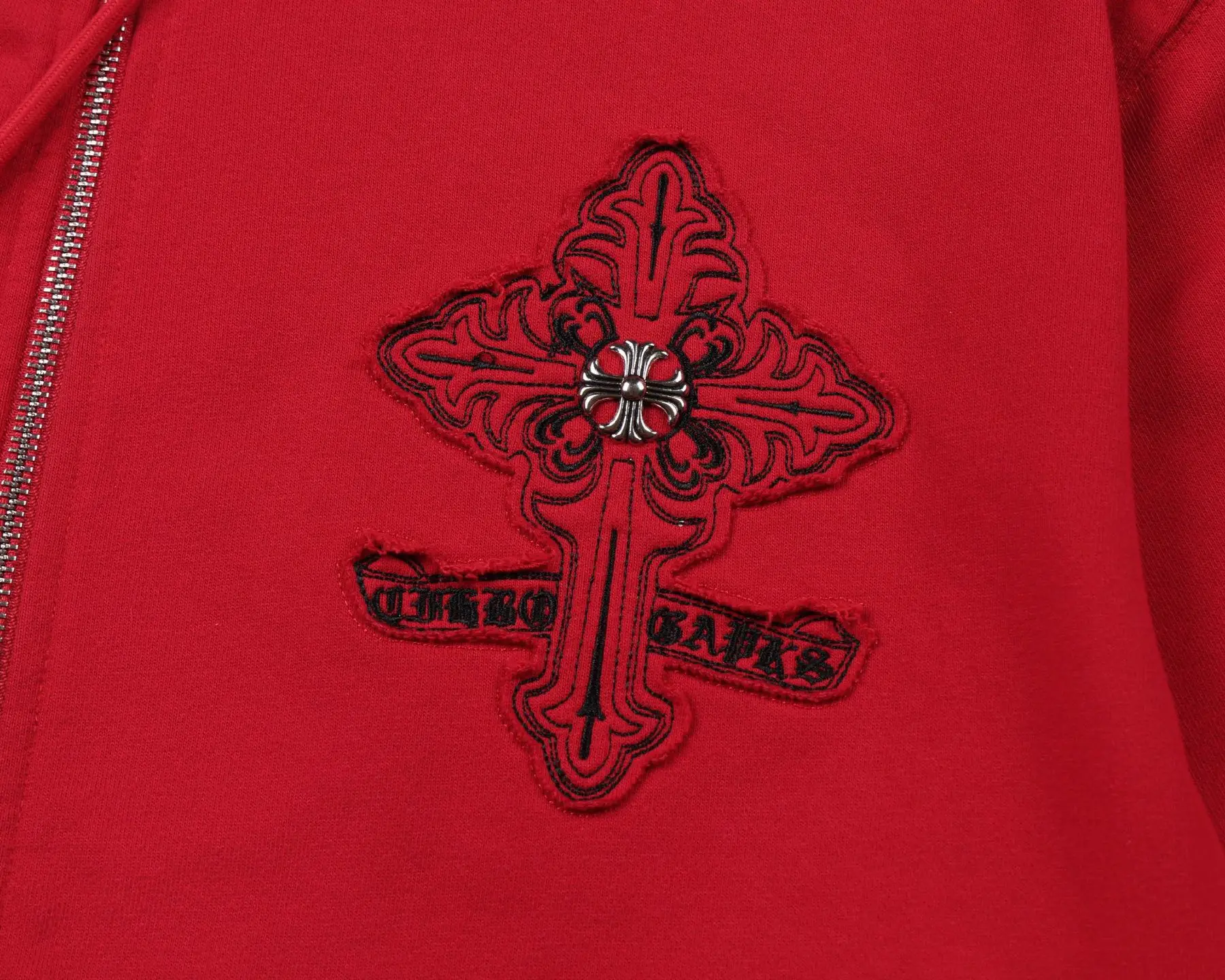 Logo Embroidery Cotton-Blend Zip-Up Hoodie D24522757 — view 4