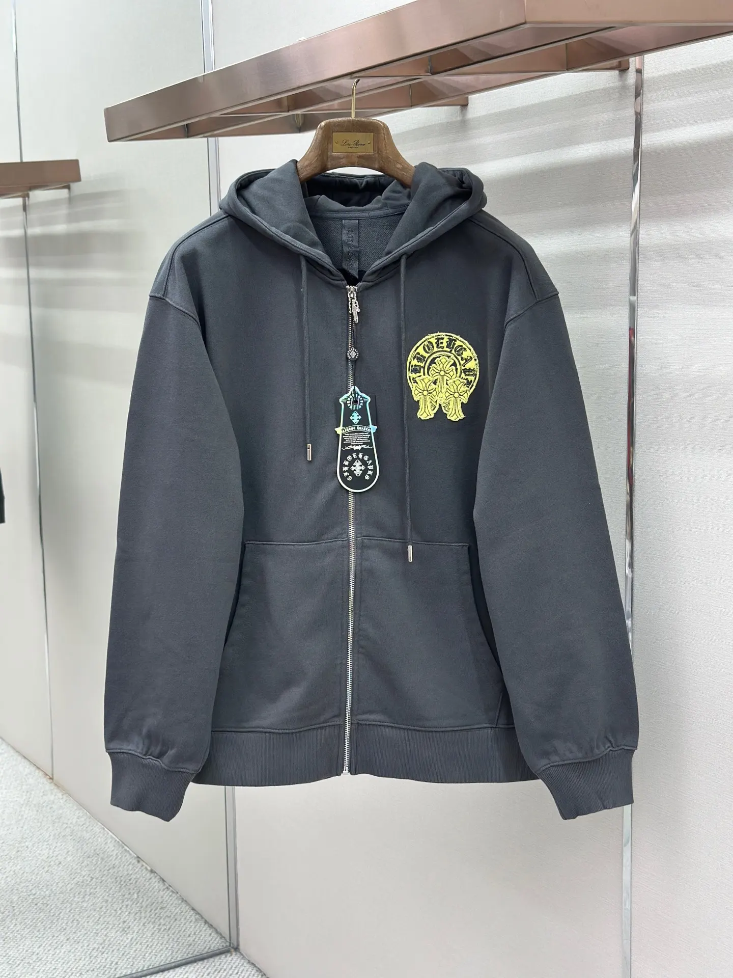 Logo Embroidery Zip-Up Hoodie D24522755 — view 3