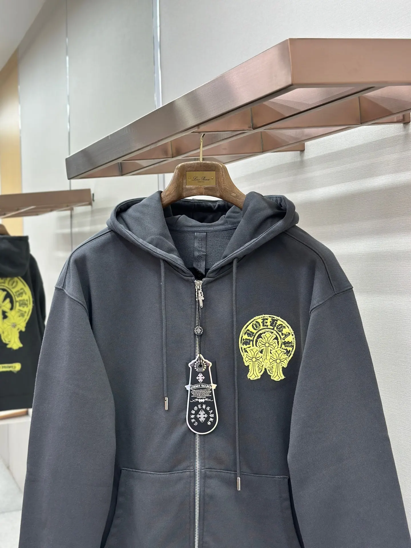 Logo Embroidery Zip-Up Hoodie D24522755 — view 4