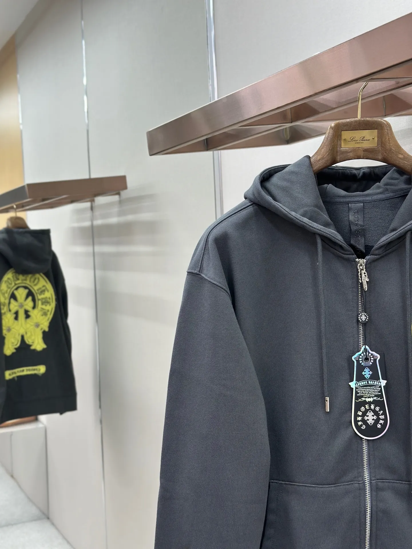 Logo Embroidery Zip-Up Hoodie D24522755 — view 5