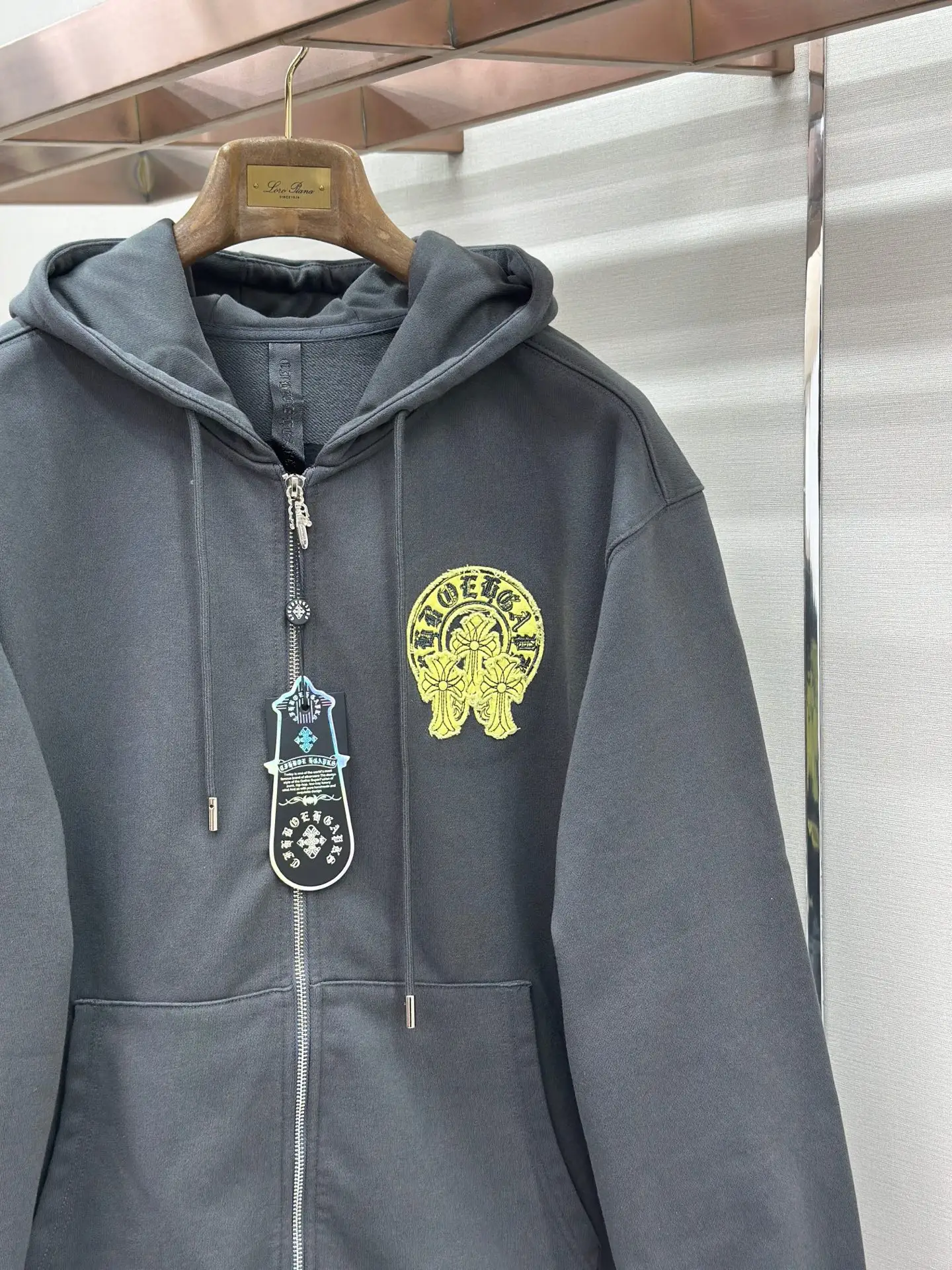 Logo Embroidery Zip-Up Hoodie D24522755 — view 6