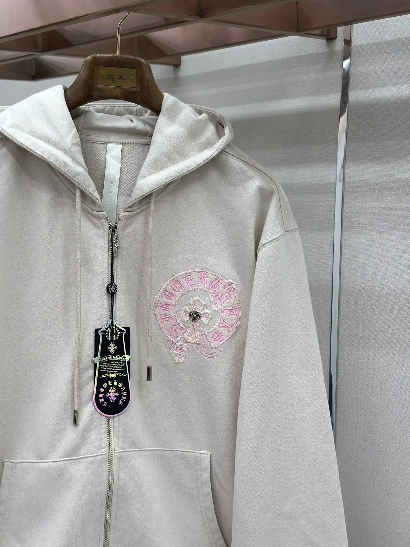 Logo Embroidery Zip-Up Hoodie D24522751 — view 6