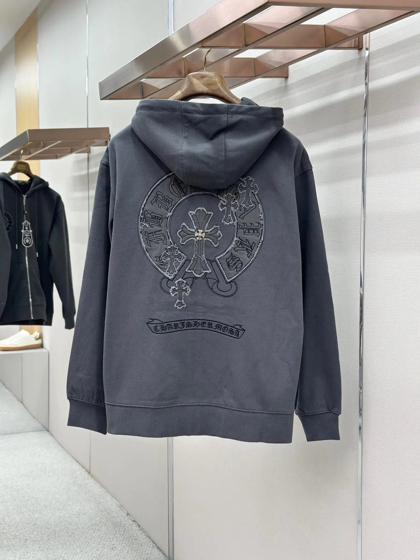 Logo Embroidery Zip-Up Hoodie D24522752 — view 2