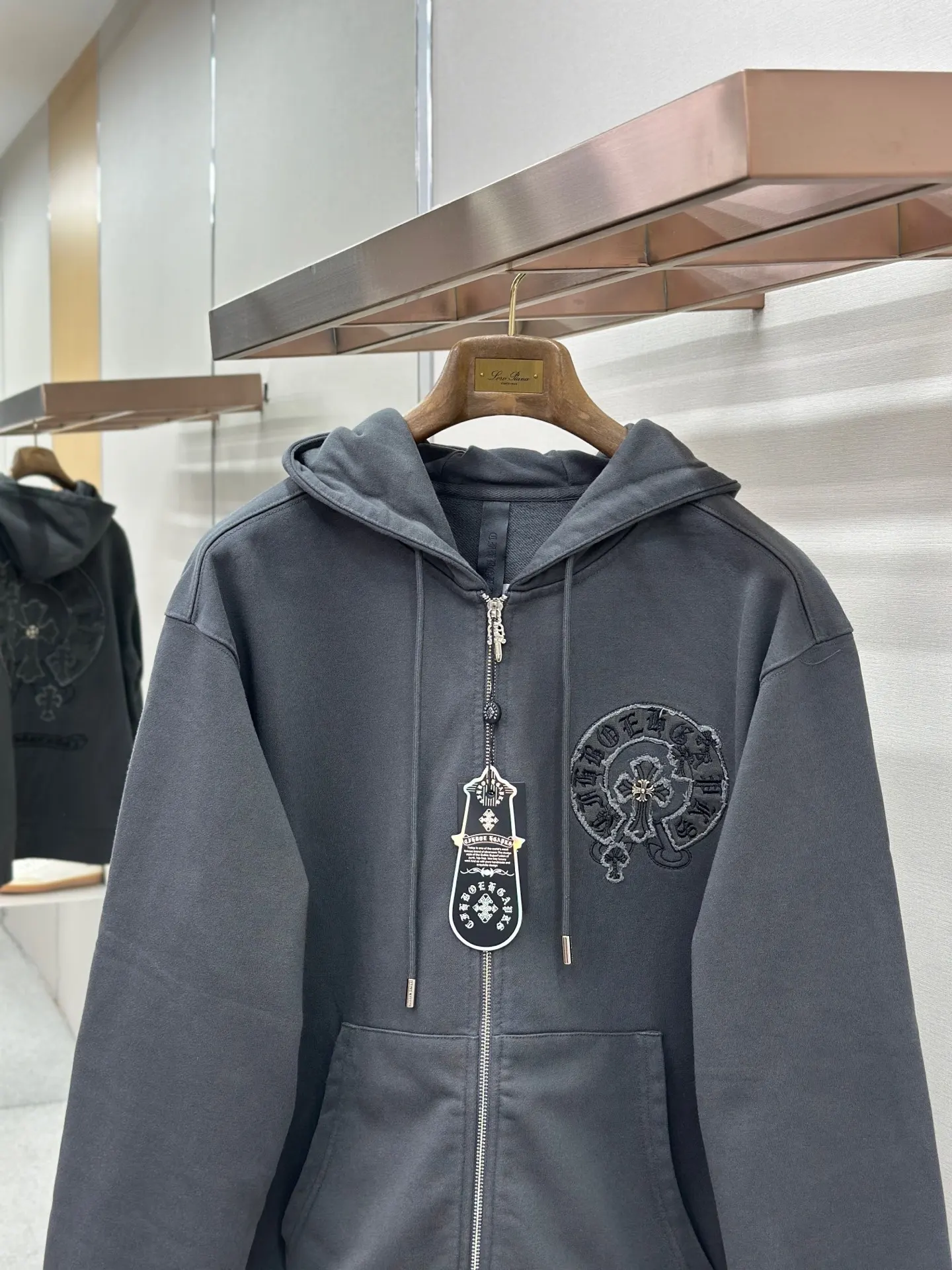 Logo Embroidery Zip-Up Hoodie D24522752 — view 4