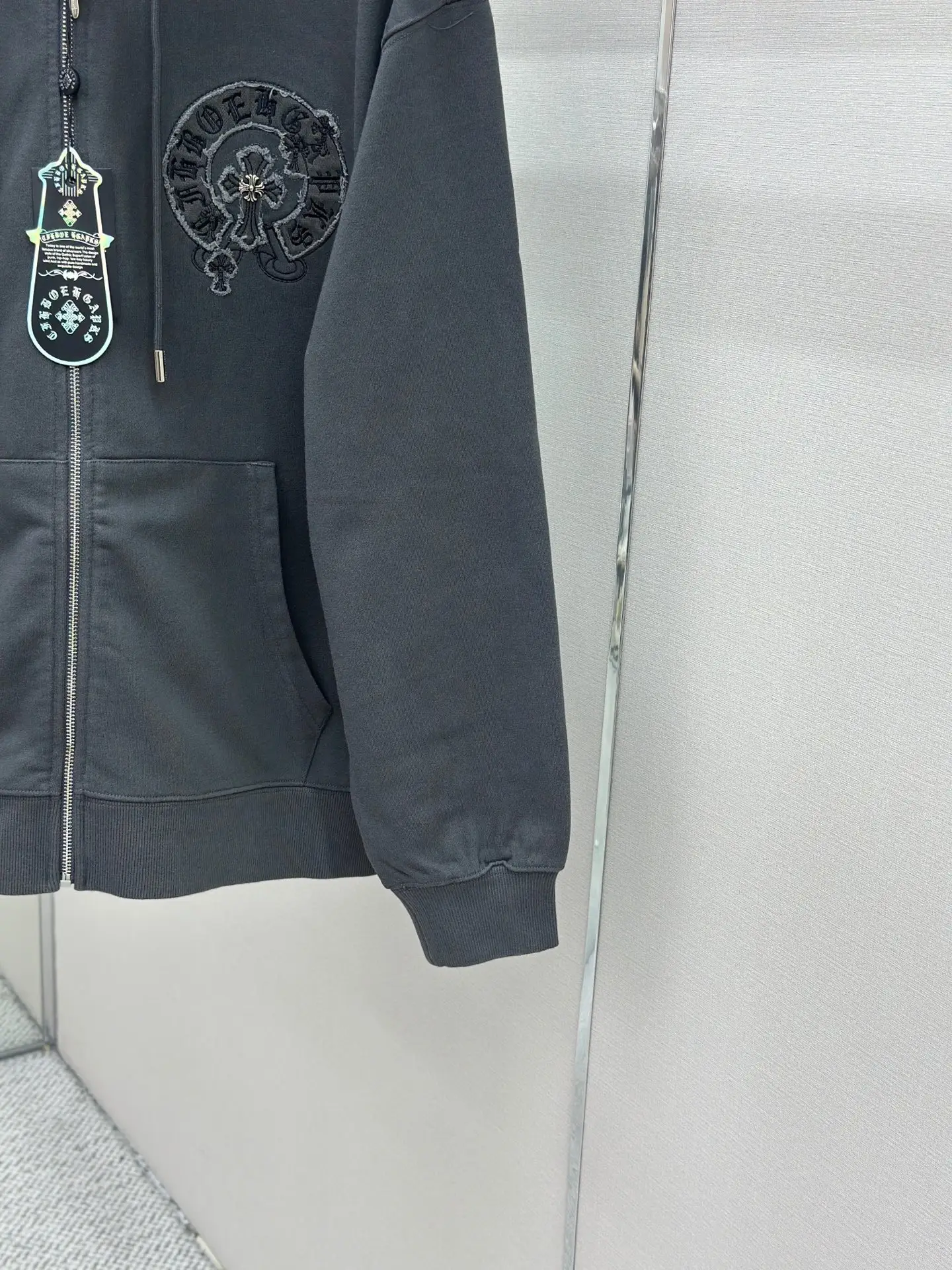 Logo Embroidery Zip-Up Hoodie D24522752 — view 7