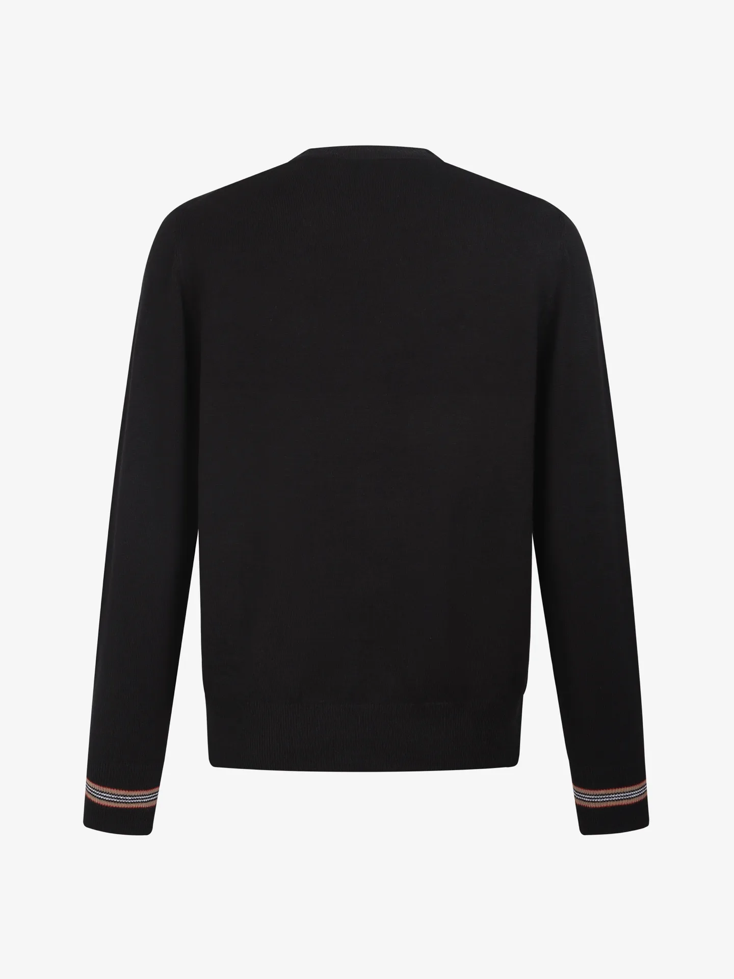 Striped Trim Merino Wool Blend Sweater D24523204 — view 2