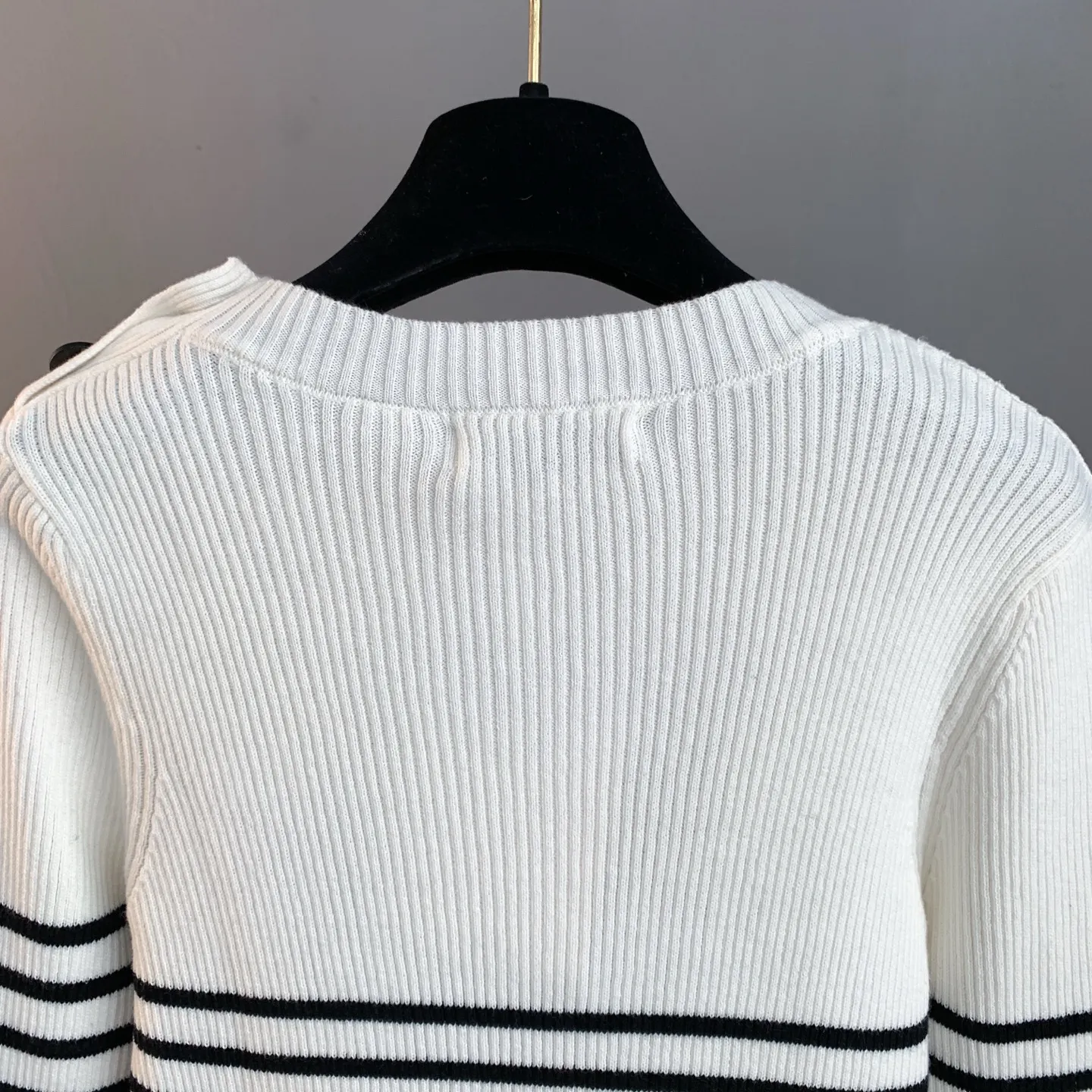 Star Intarsia Striped Wool Sweater D24524192 — view 4