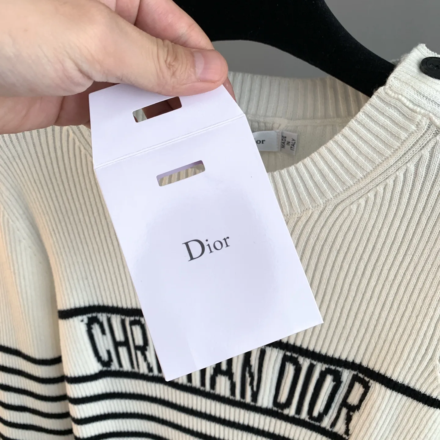 Star Intarsia Striped Wool Sweater D24524192 — view 5