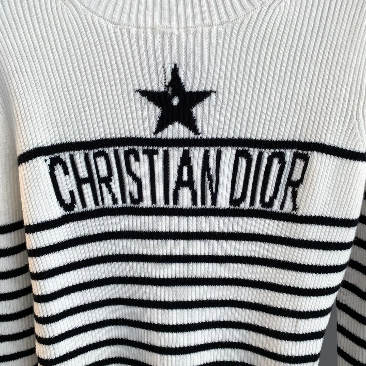 Star Intarsia Striped Wool Sweater D24524192 — view 6