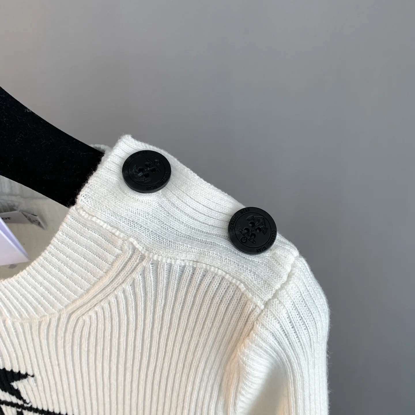 Star Intarsia Striped Wool Sweater D24524192 — view 9