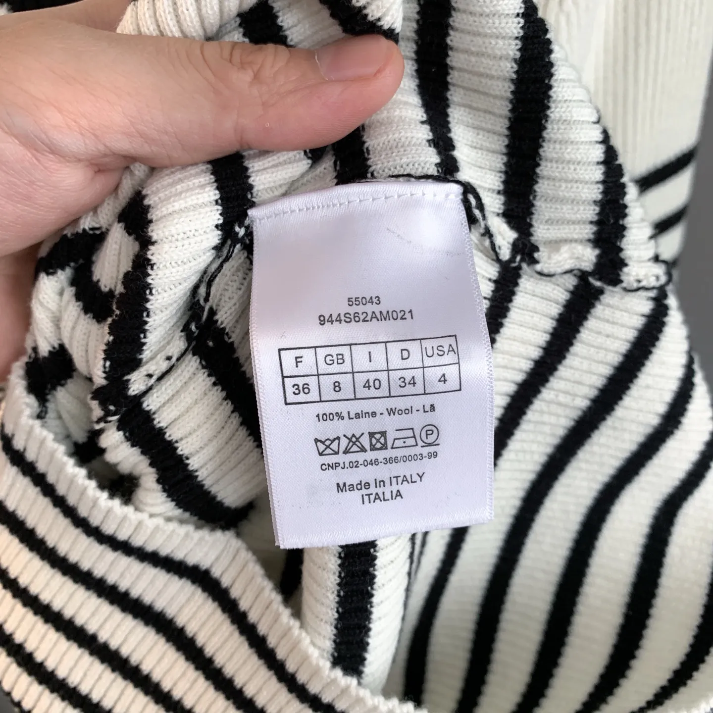Star Intarsia Striped Wool Sweater D24524192 — view 12