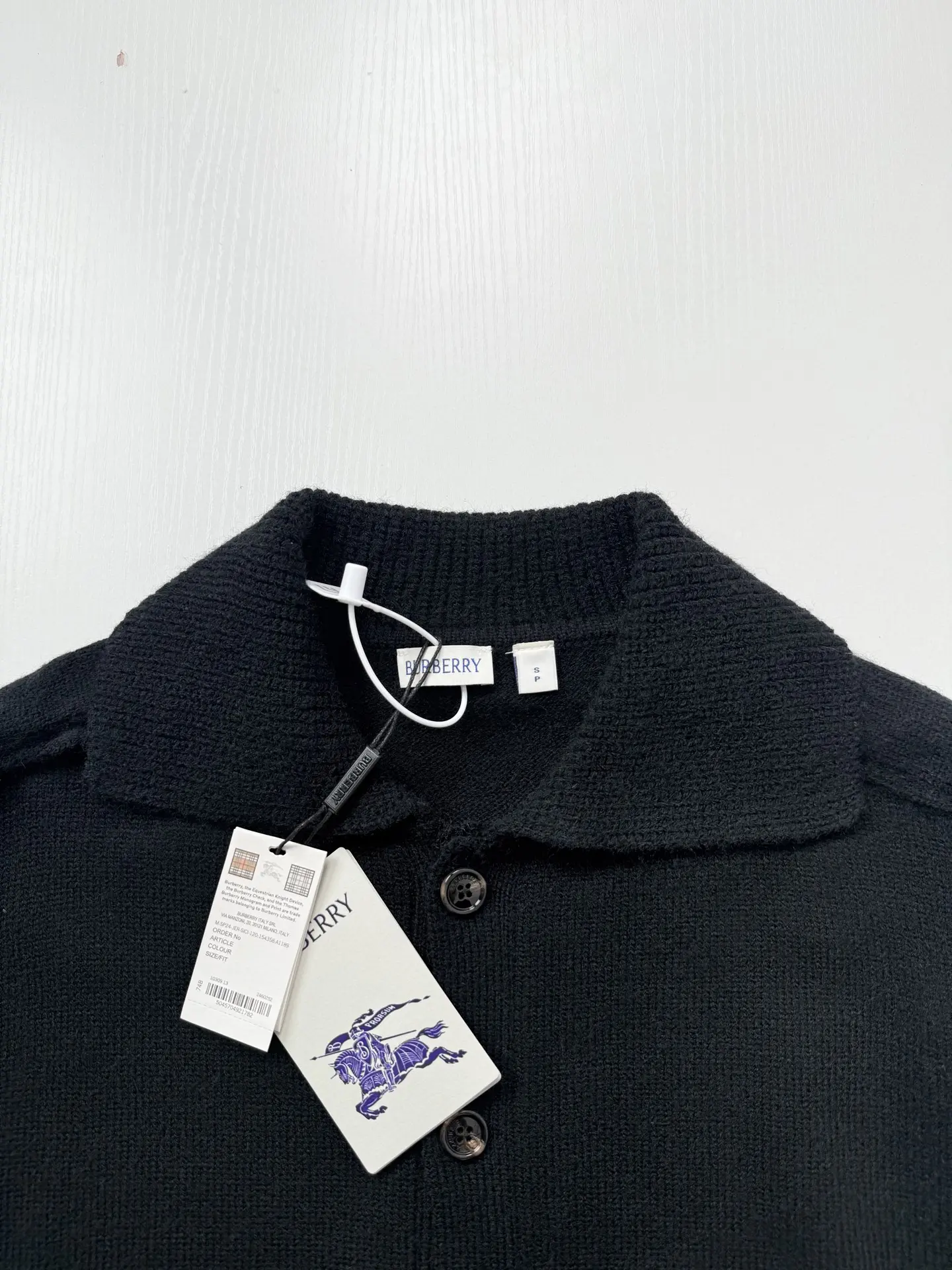 Logo-Embroidered Collared Knit Cardigan D25023915 — view 7