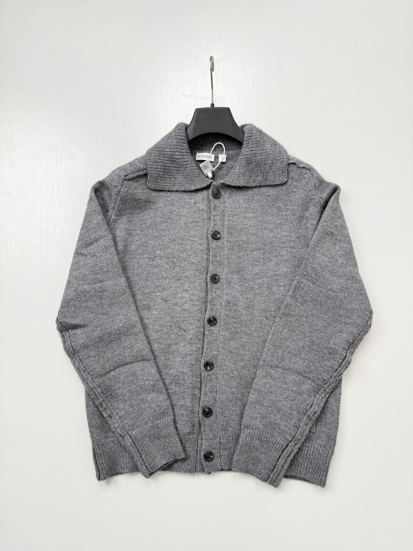 Logo-Embroidered Collared Knit Cardigan D25023914 — view 3