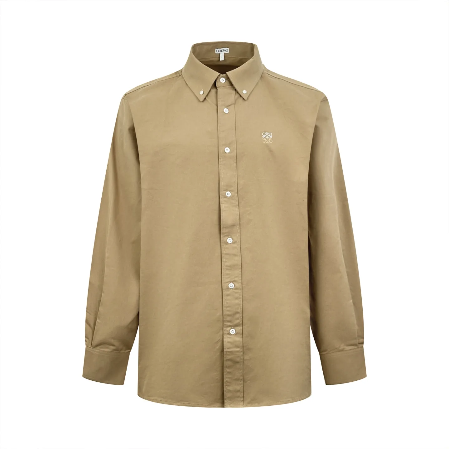 Anagram Embroidered Cotton-Twill Shirt D25024902