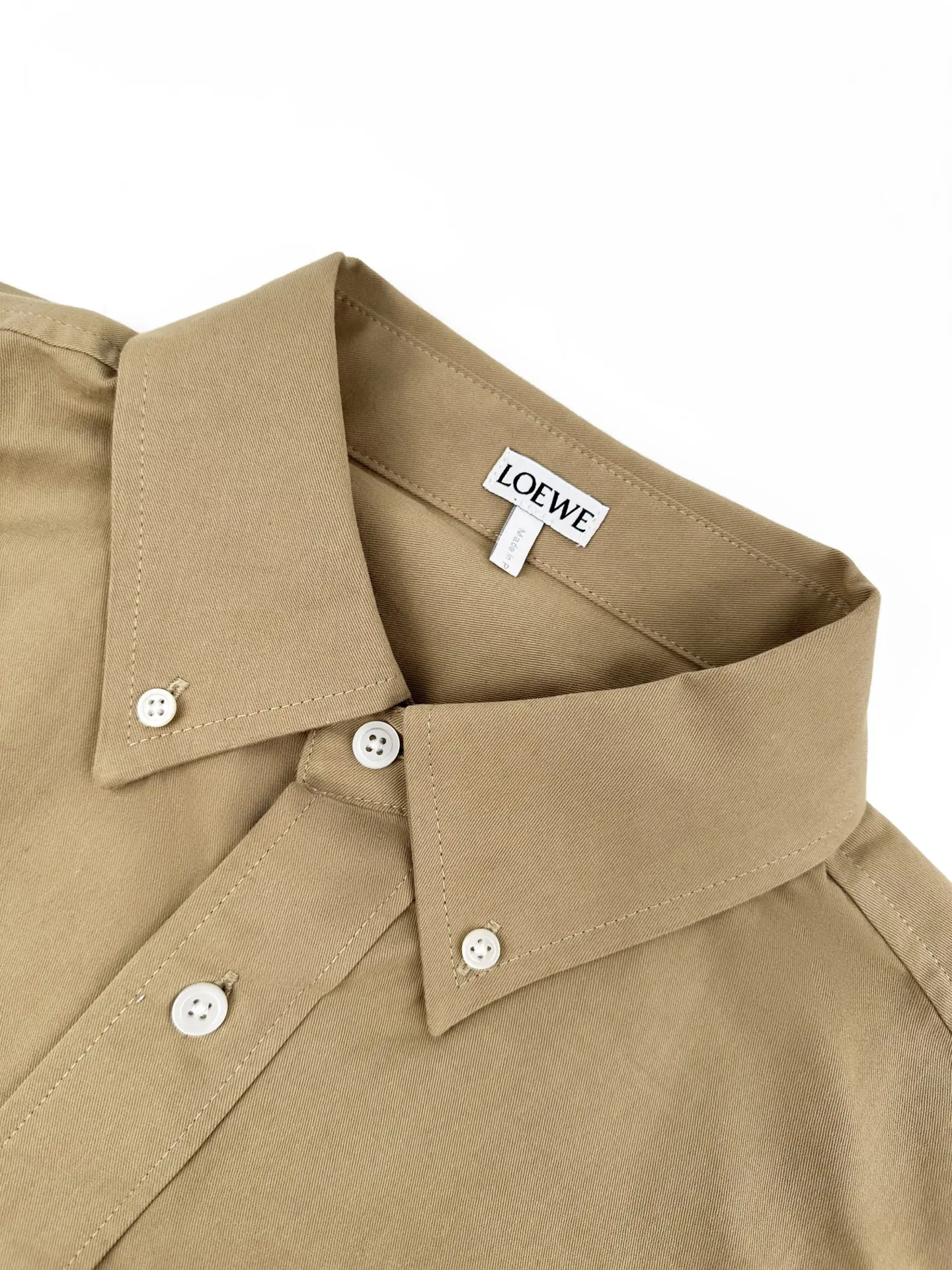 Anagram Embroidered Cotton-Twill Shirt D25024902 — view 3