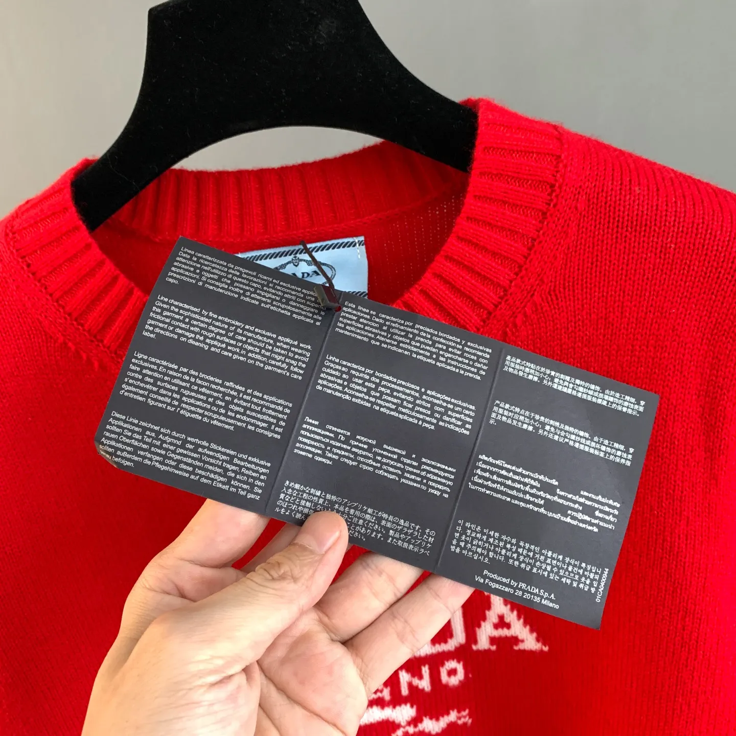Logo Intarsia Wool Crew-Neck Sweater D25024187 — view 5