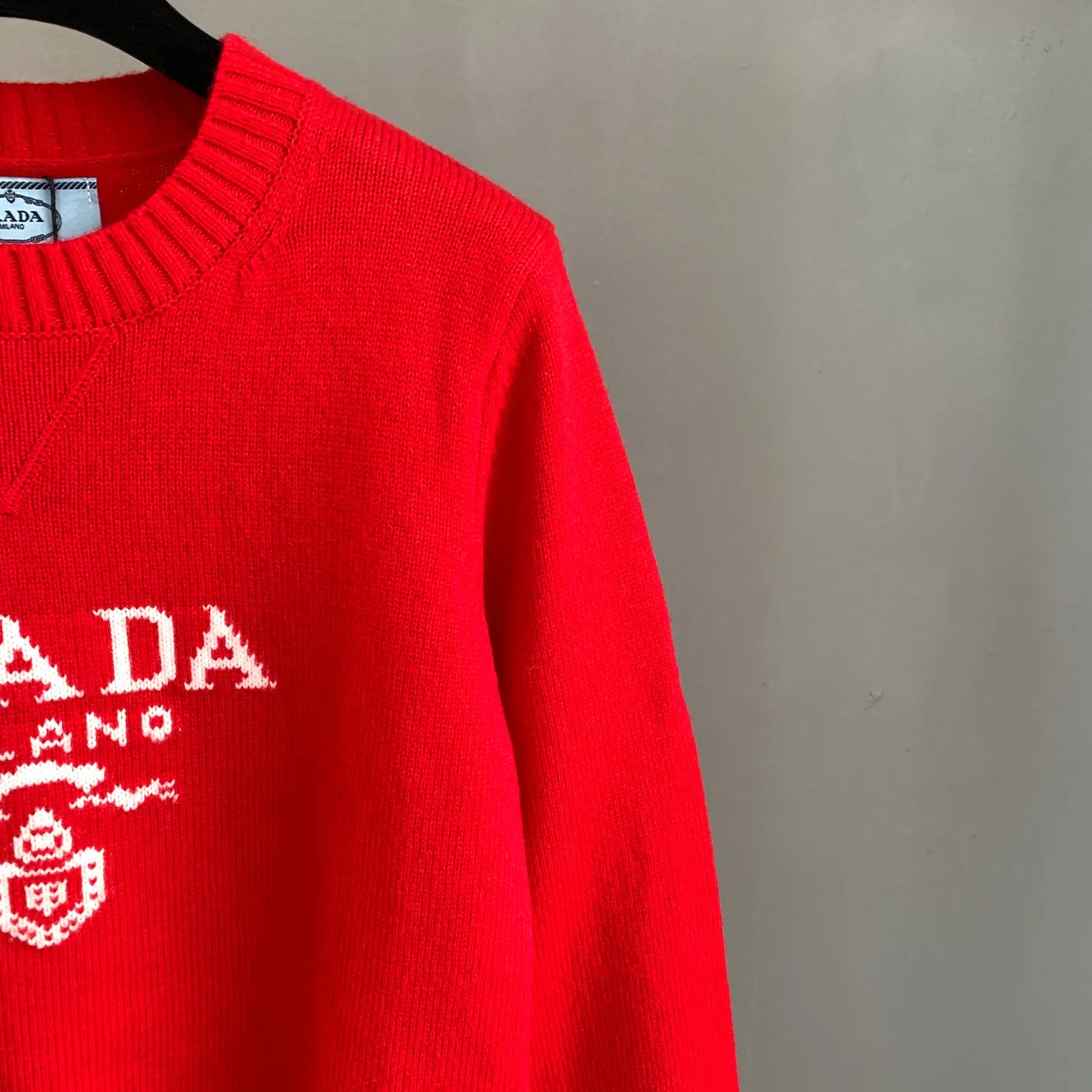 Logo Intarsia Wool Crew-Neck Sweater D25024187 — view 7