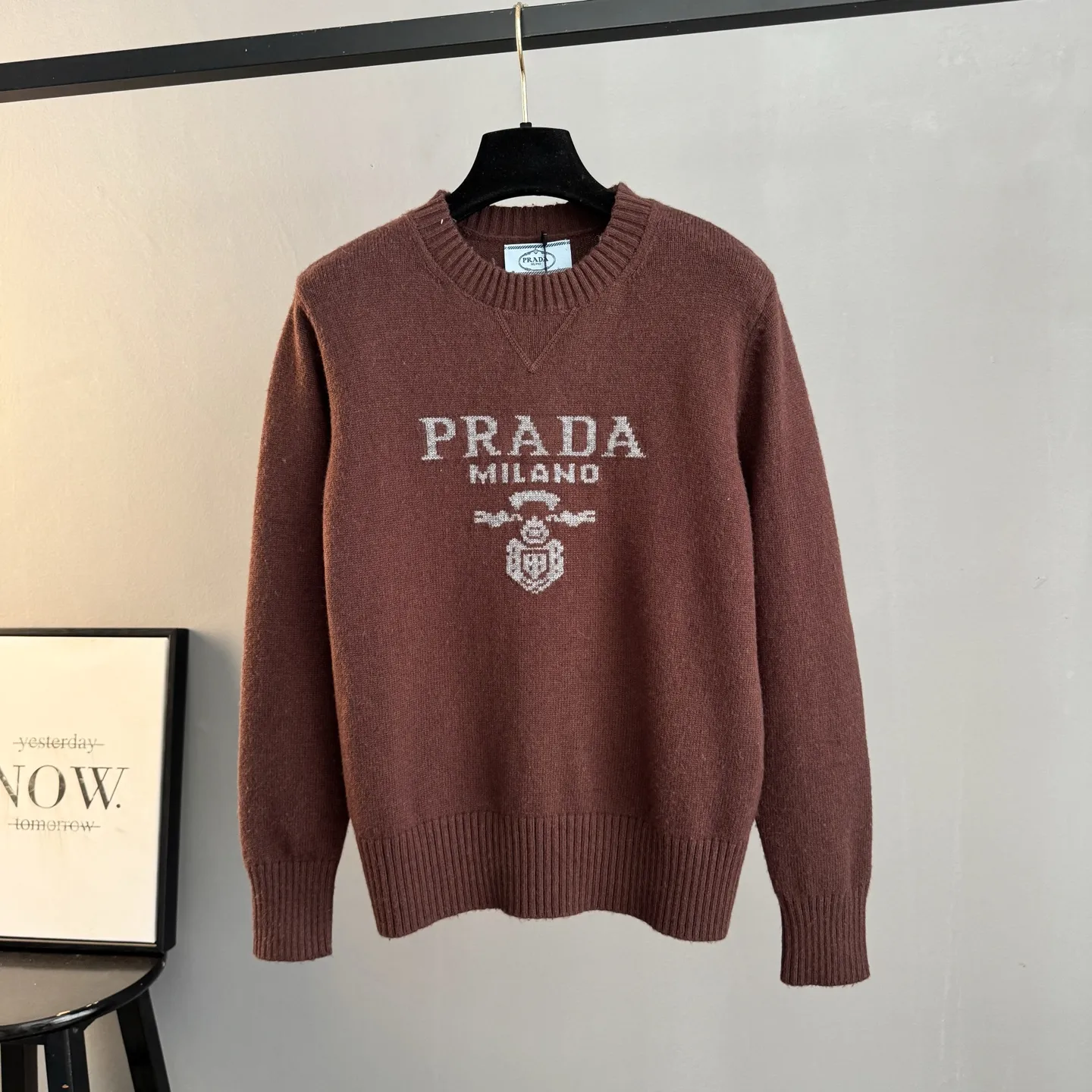 Logo Jacquard Wool and Cashmere-Blend Sweater D25024066