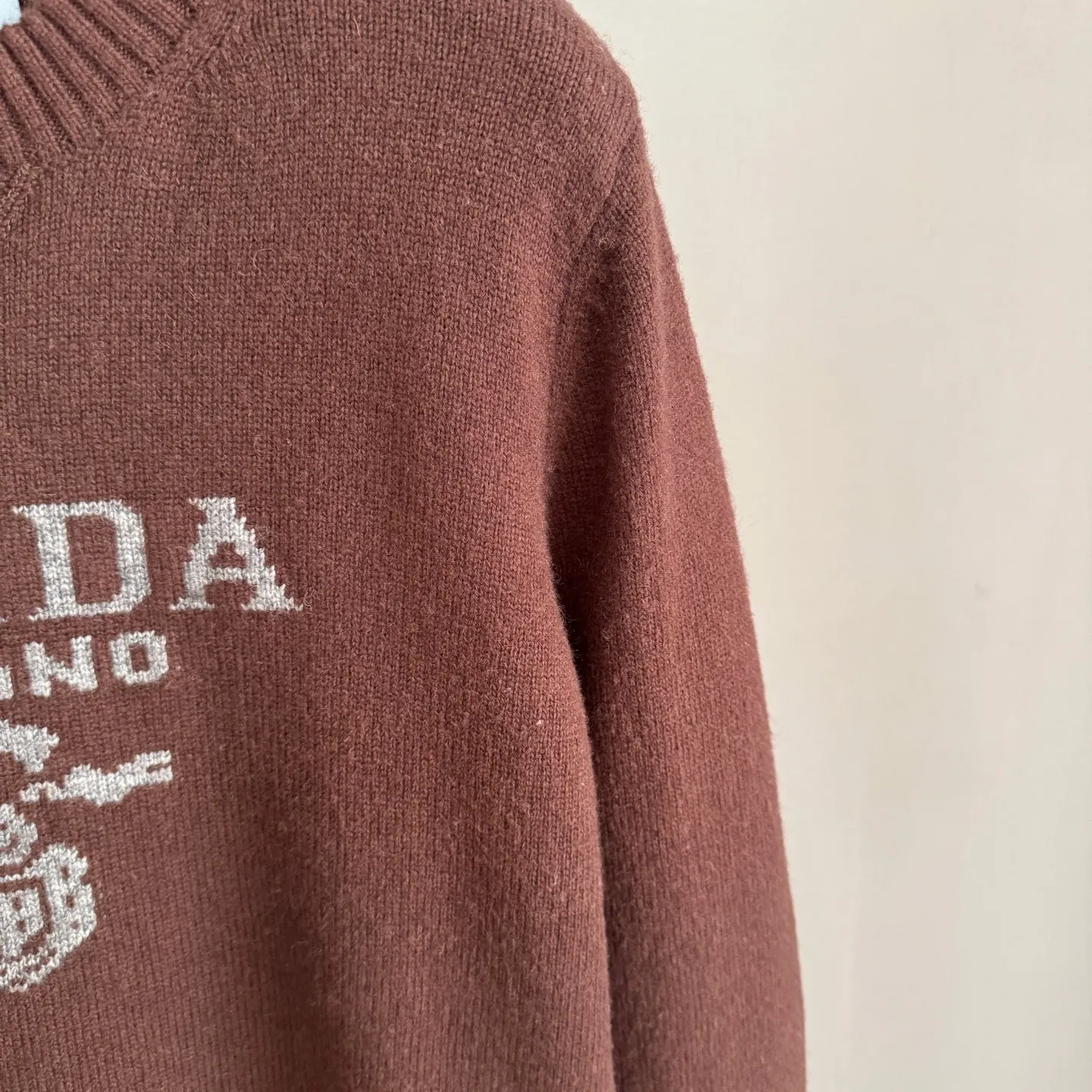 Logo Jacquard Wool and Cashmere-Blend Sweater D25024066 — view 4