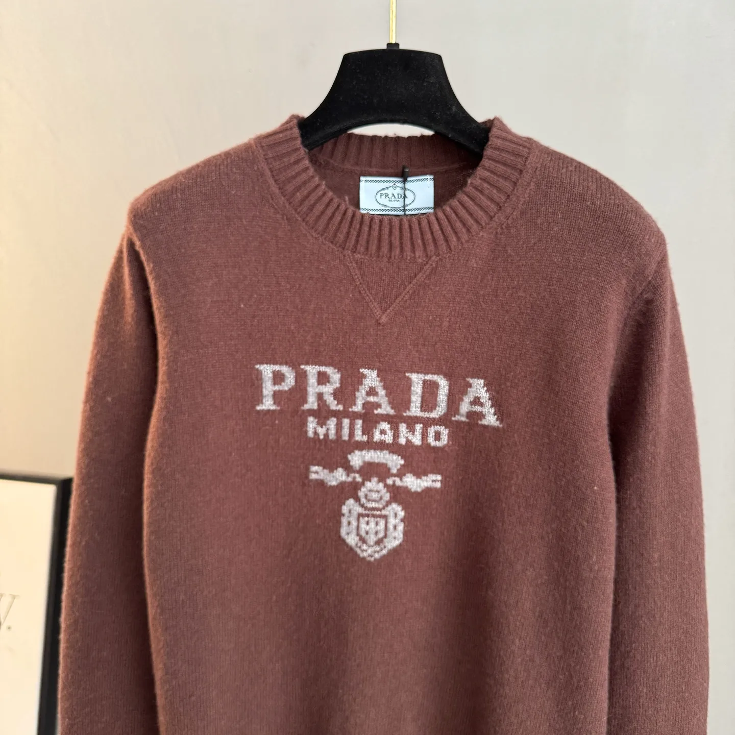 Logo Jacquard Wool and Cashmere-Blend Sweater D25024066 — view 5