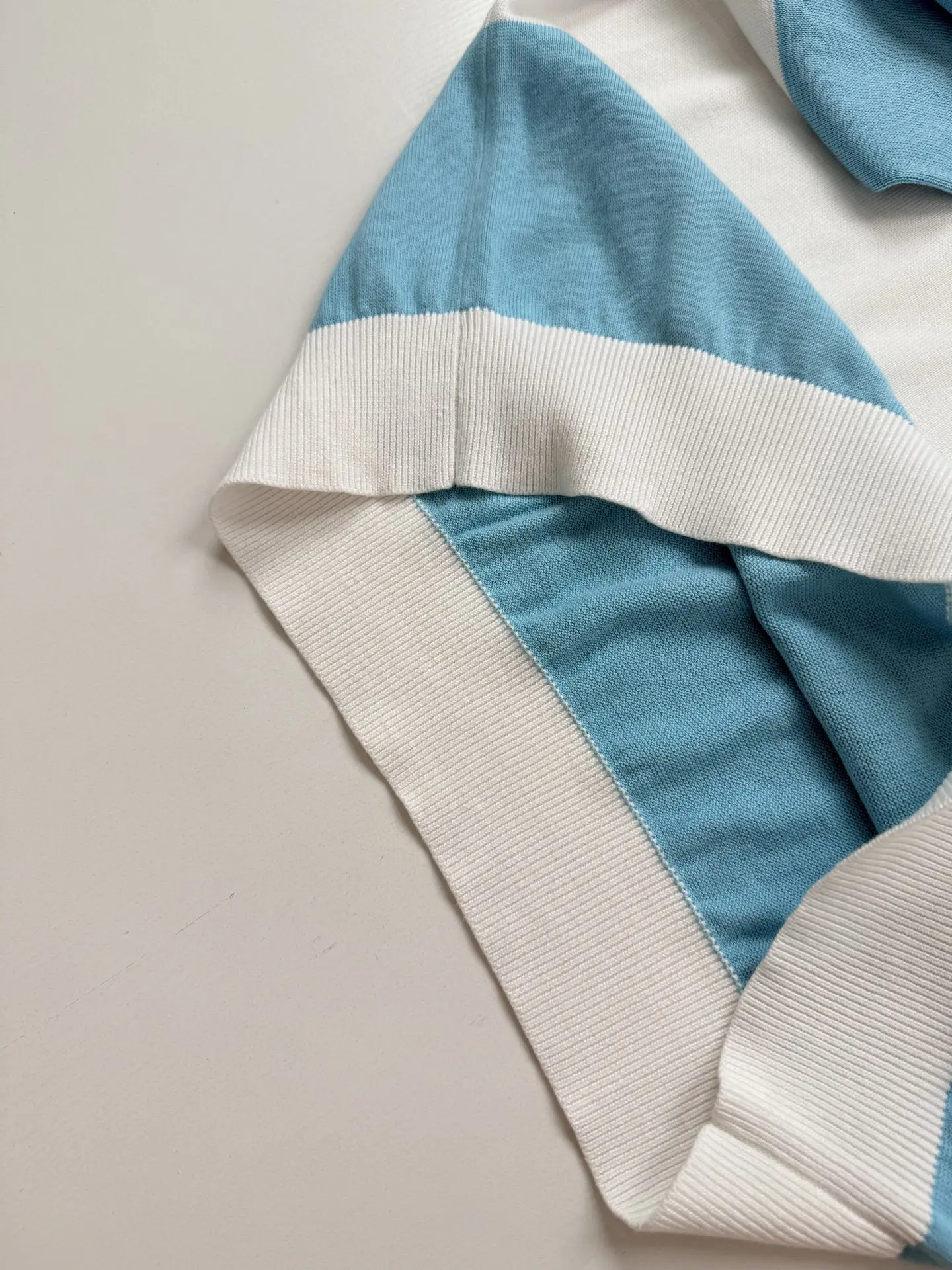 Striped Knit Long-Sleeve Polo Shirt D25524747 — view 6