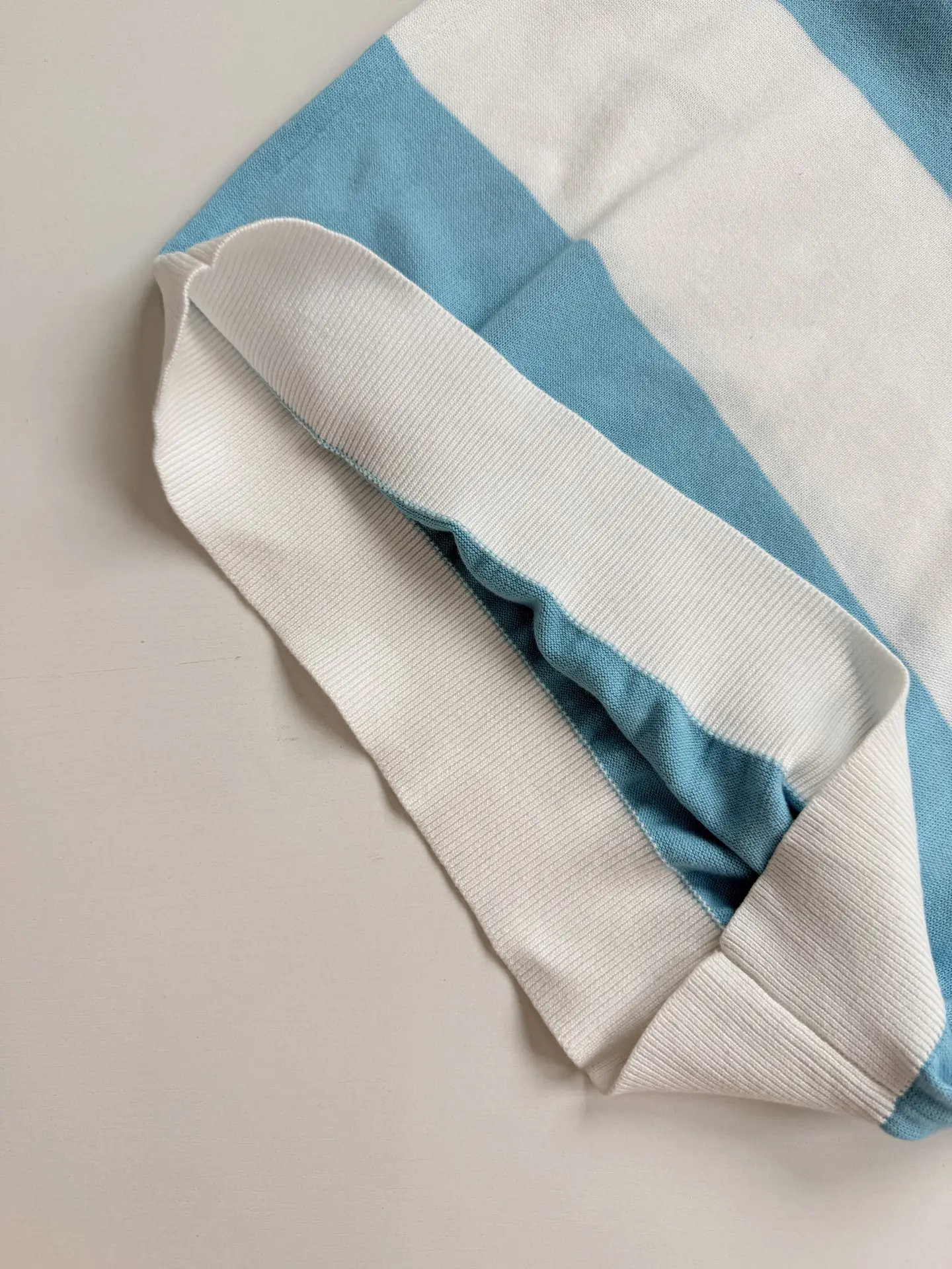 Striped Knit Long-Sleeve Polo Shirt D25524747 — view 10