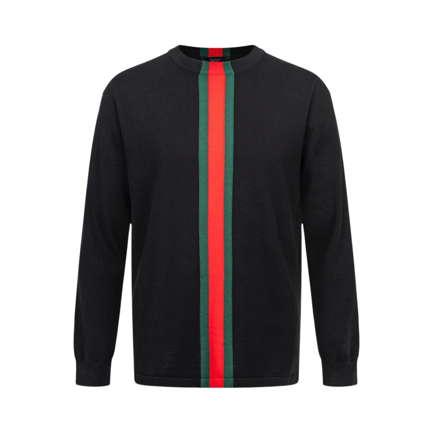 Web Stripe Crew-Neck Knit Sweater D25521114