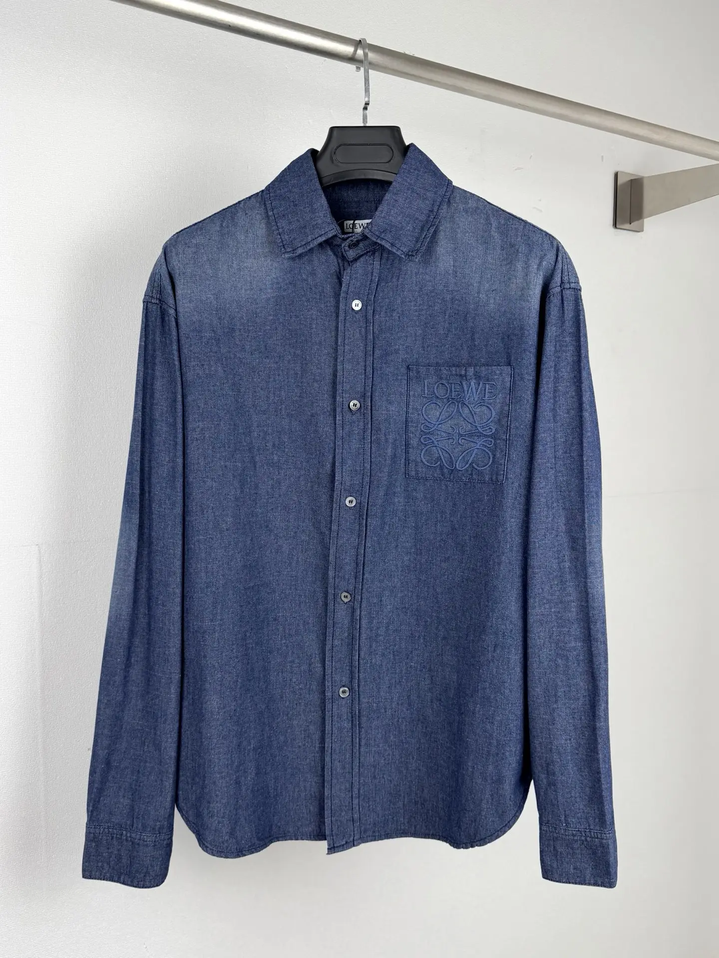 Anagram Embroidered Washed Denim Shirt D25521295